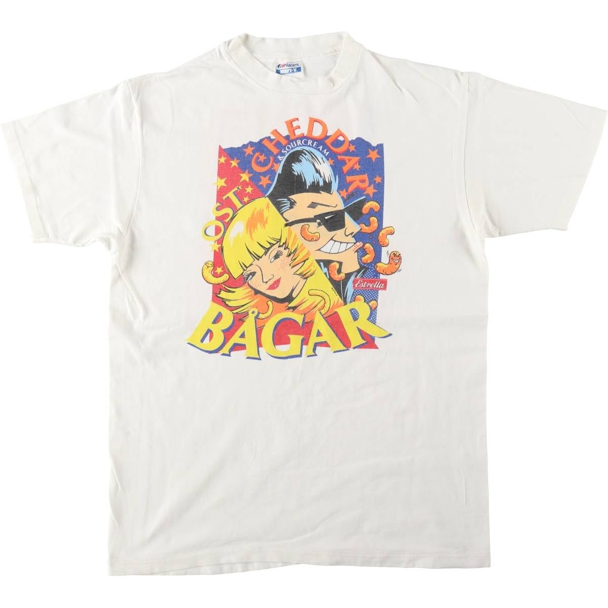 古着 80年代 ヘインズ Hanes BEEFY-T 青タグ アドバタイジングTシャツ