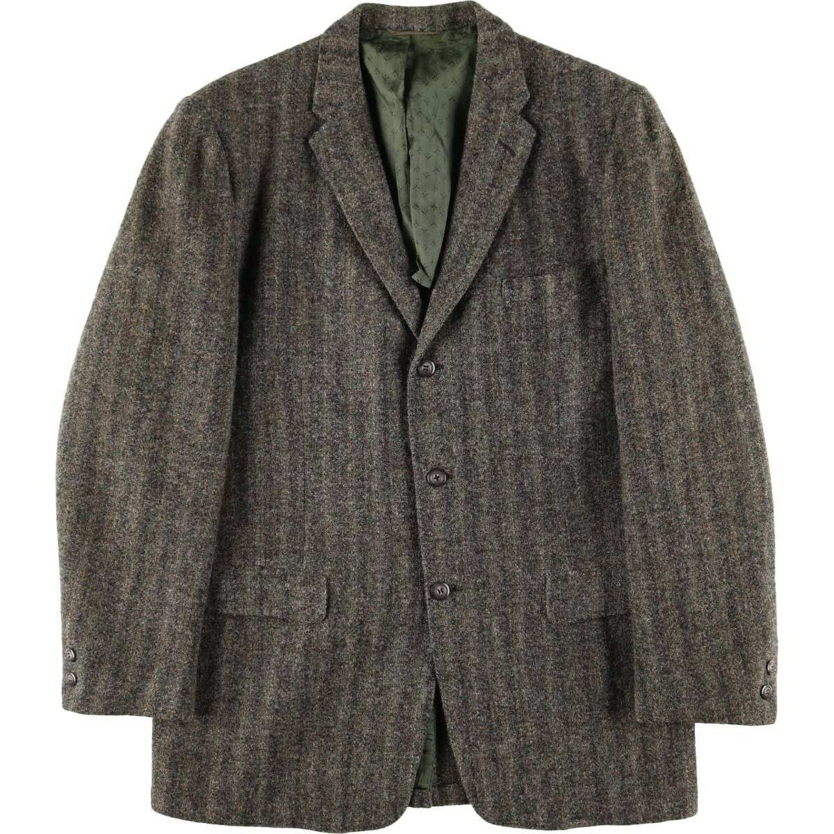 古着 MOORES Harris Tweed ハリスツイード ウールテーラードジャケット