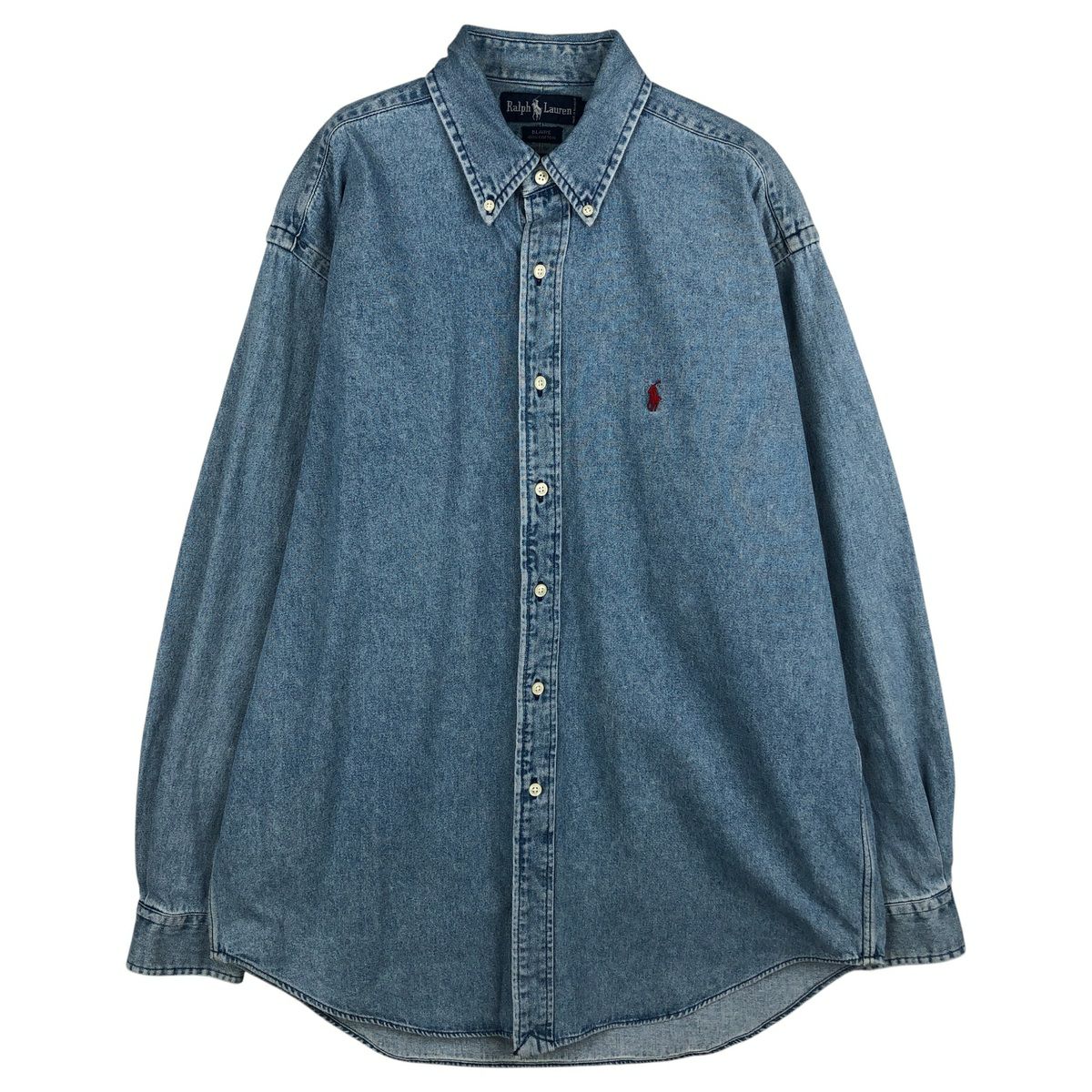 古着 ラルフローレン Ralph Lauren 長袖 ボタンダウンデニムシャツ