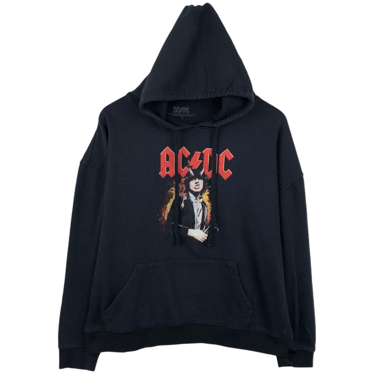 古着 AC/DC エーシーディーシー 総柄 バンド スウェットフルジップ
