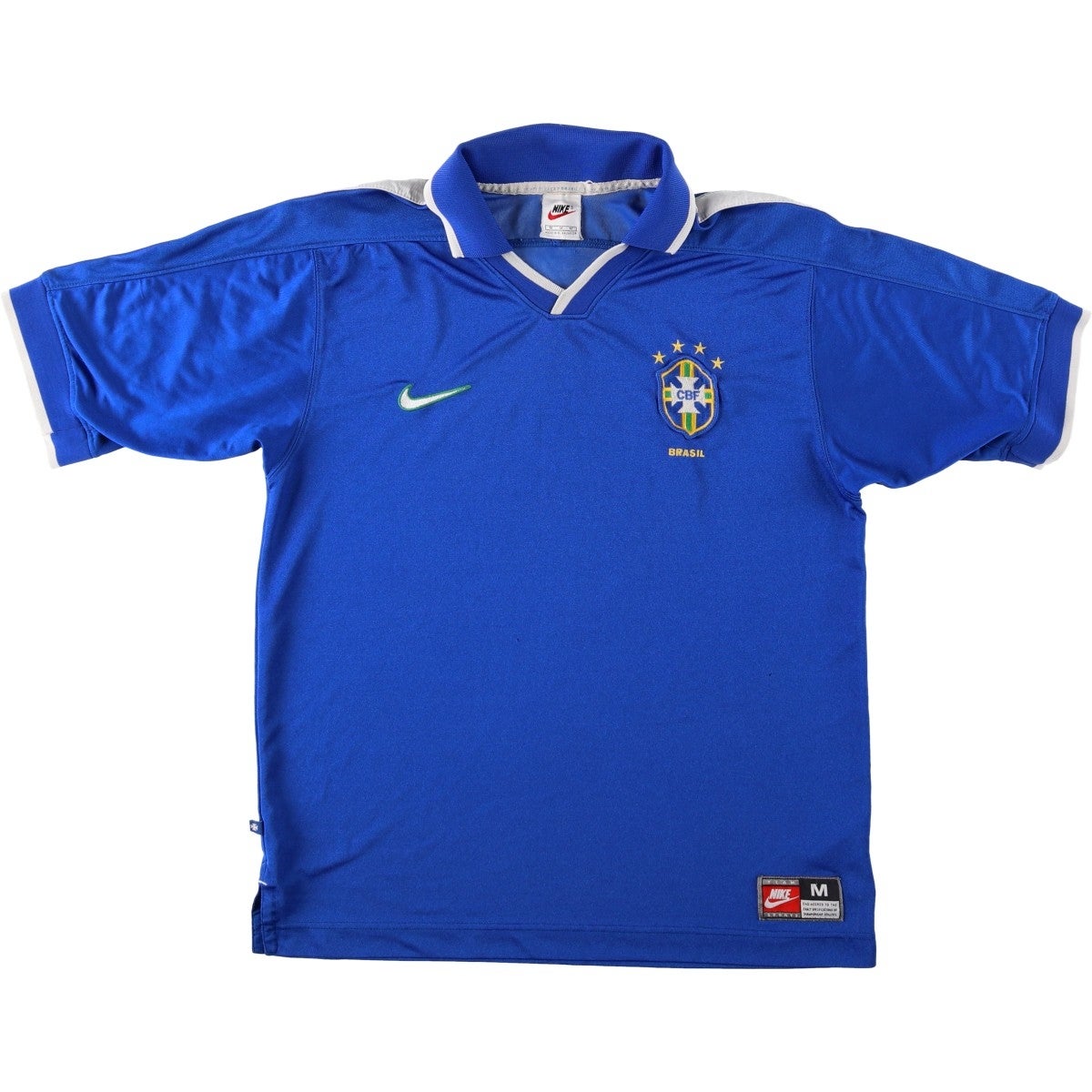 古着 90年代 ナイキ NIKE ブラジル代表 Vネック 襟付き サッカー