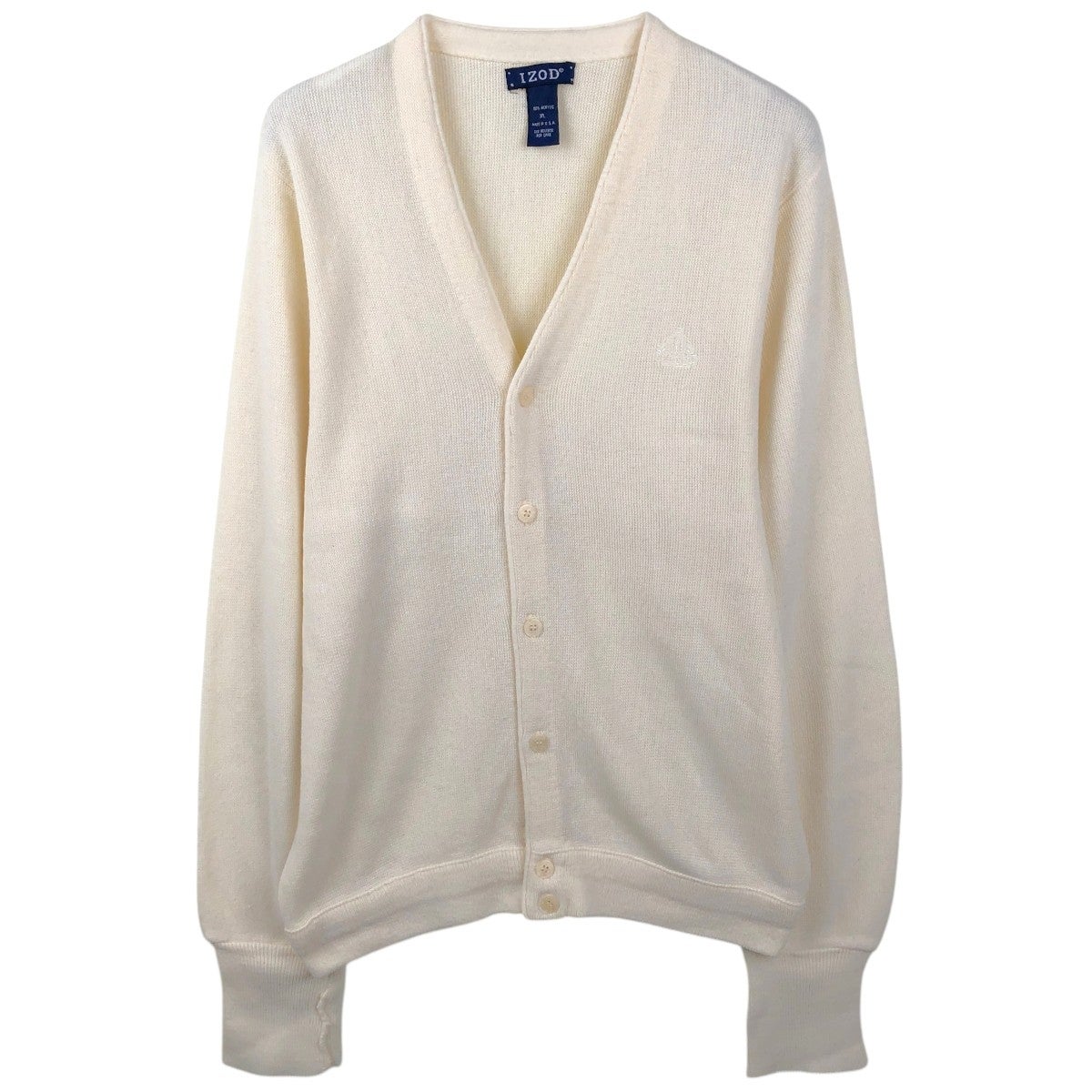 古着 IZOD アクリルニットカーディガン USA製 メンズXL相当