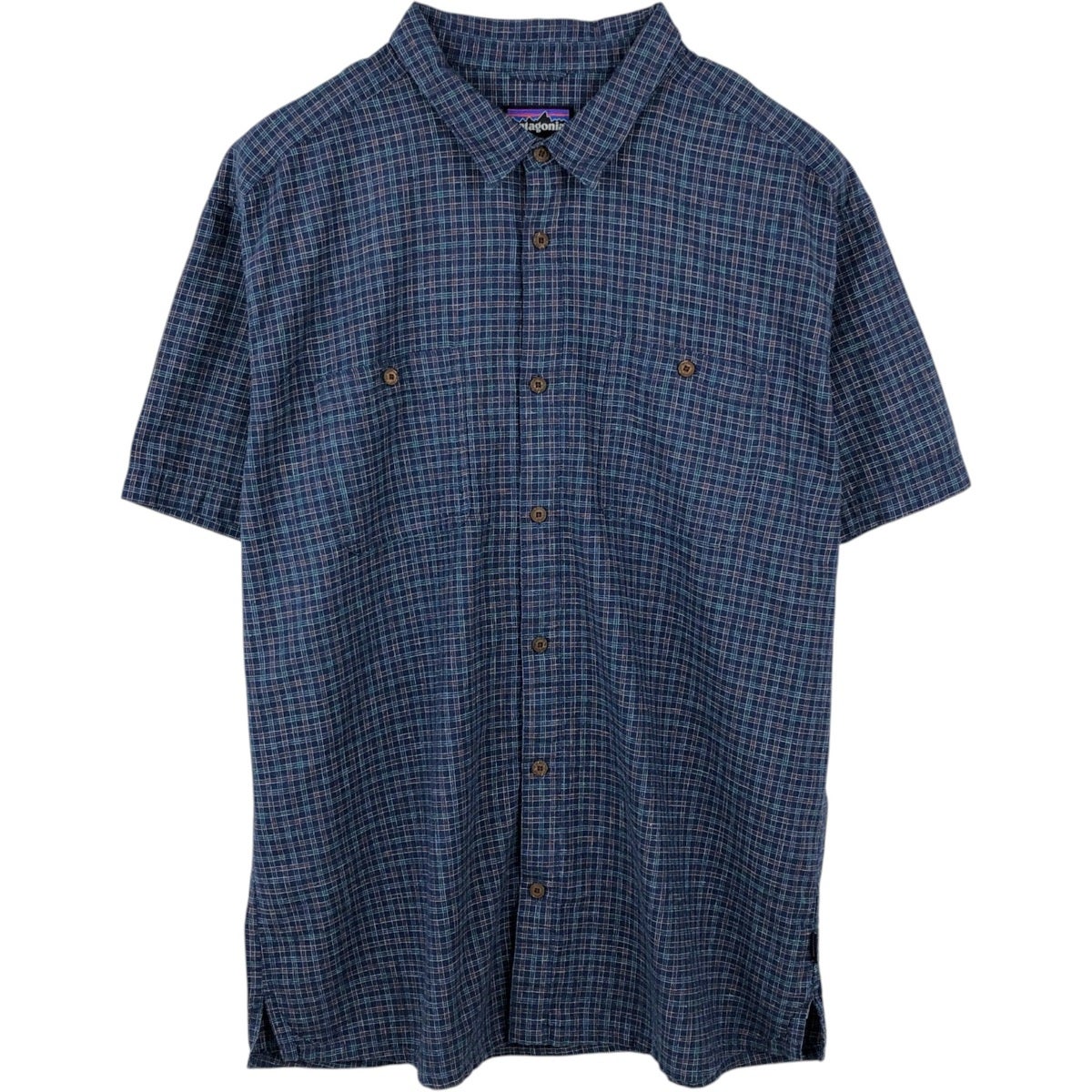古着 パタゴニア patagonia チェック柄 半袖 オーガニックコットン