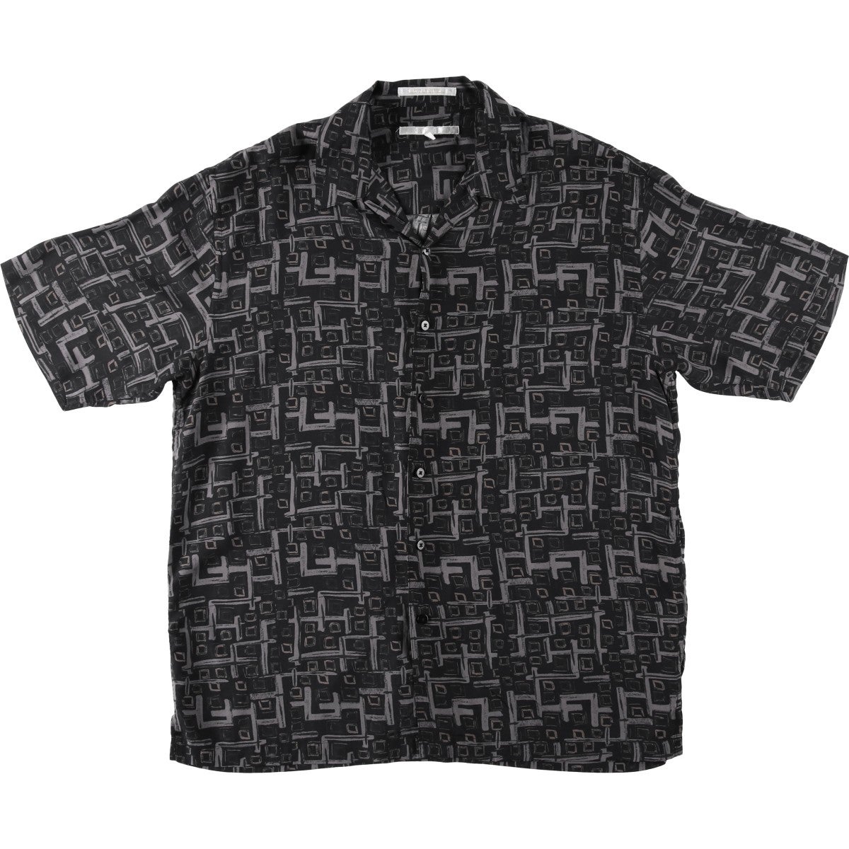 古着 ペリーエリス PERRY ELLIS 半袖 オープンカラー シルクシャツ