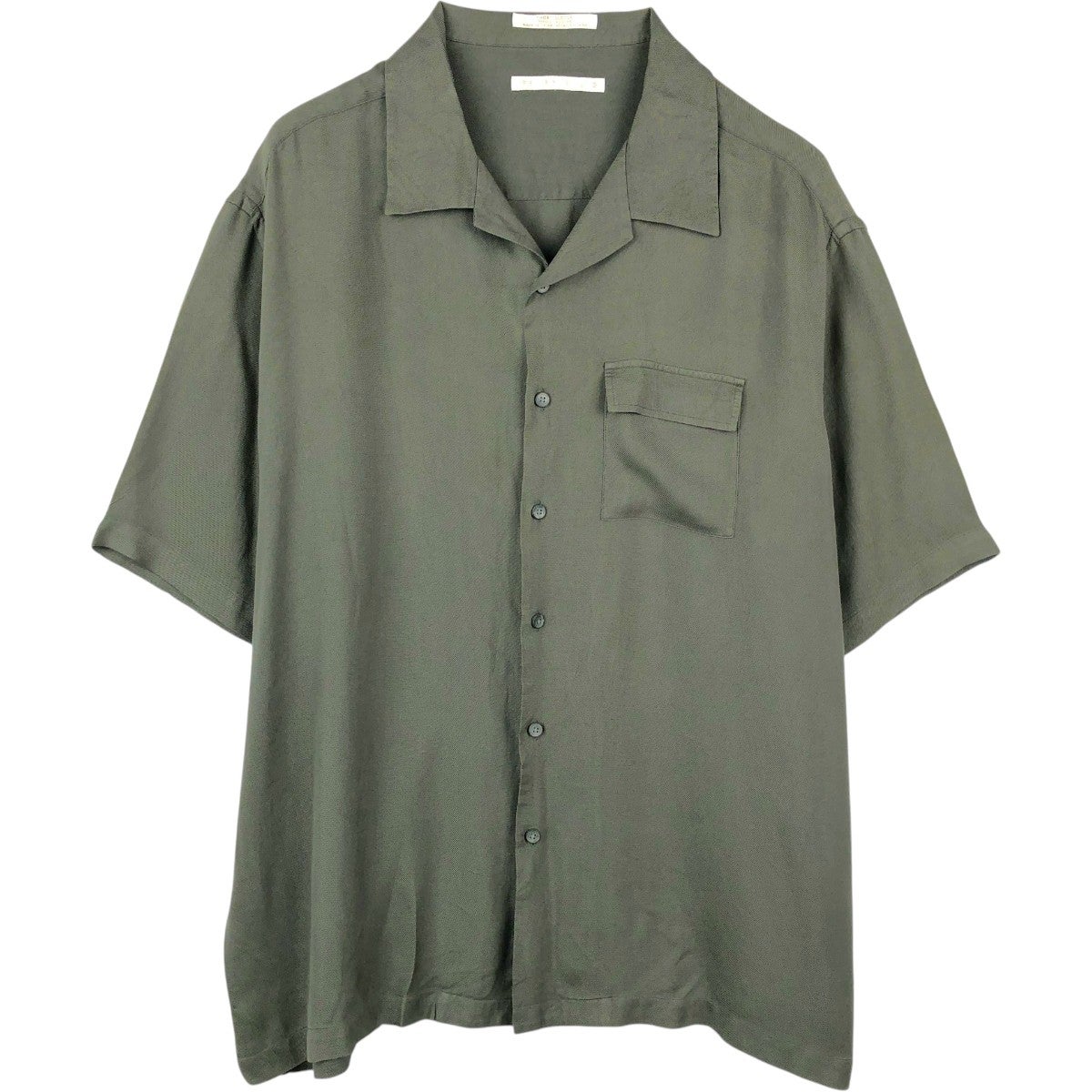 古着 ペリーエリス PERRY ELLIS 半袖 オープンカラー シルクシャツ