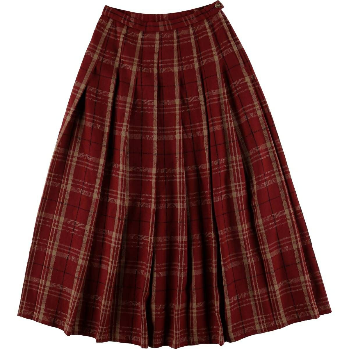 古着 バーバリー Burberrys チェック柄 コットン プリーツ ミニ