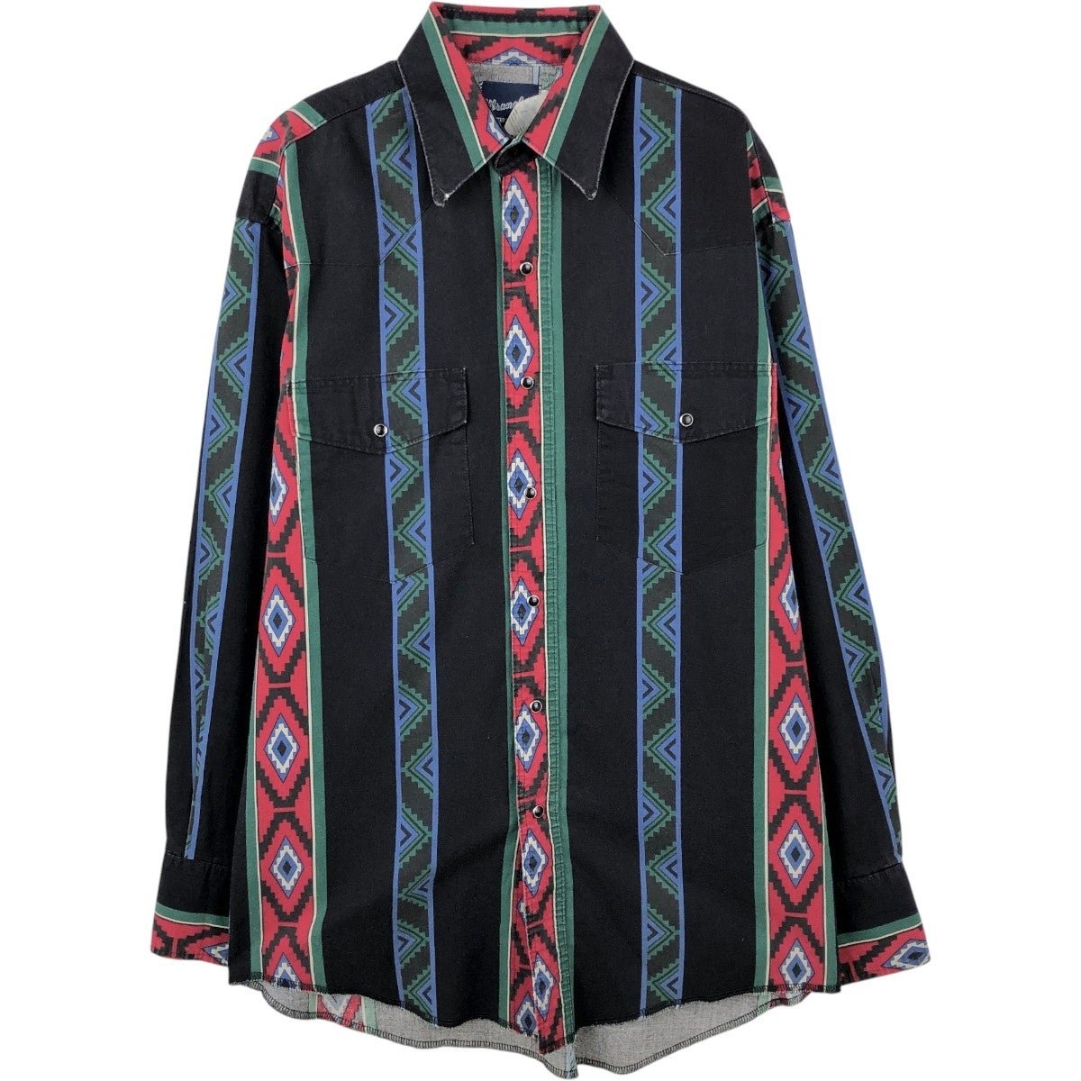 古着 80～90年代 ラングラー Wrangler 長袖 ウエスタンシャツ メンズ