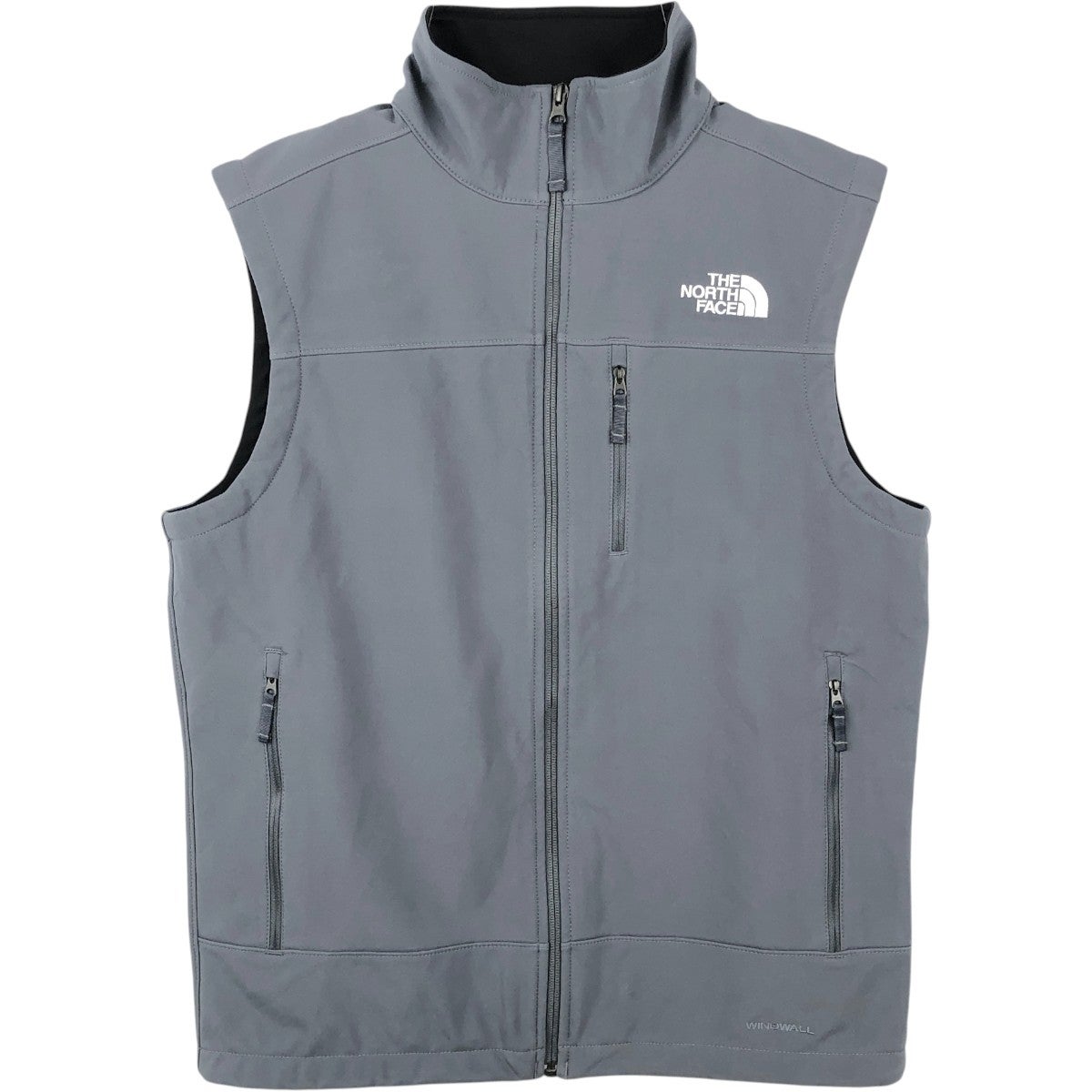 THE NORTH FACE ノースフェイス ソフトシェルベスト アウトドア 大きいサイズ グレー（メンズ XXL ）中古 古着 T2785 古着 ザノースフェイス THE NORTH FACE WINDWALL ウインドウォール