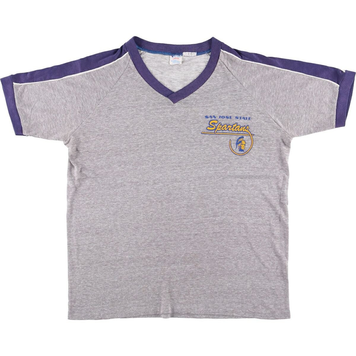 【バータグ中期】70s USA製 Champion アメフトTシャツ 70年代 70s 80年代 80s チャンピオン アメリカ製 ネイビー 半袖
