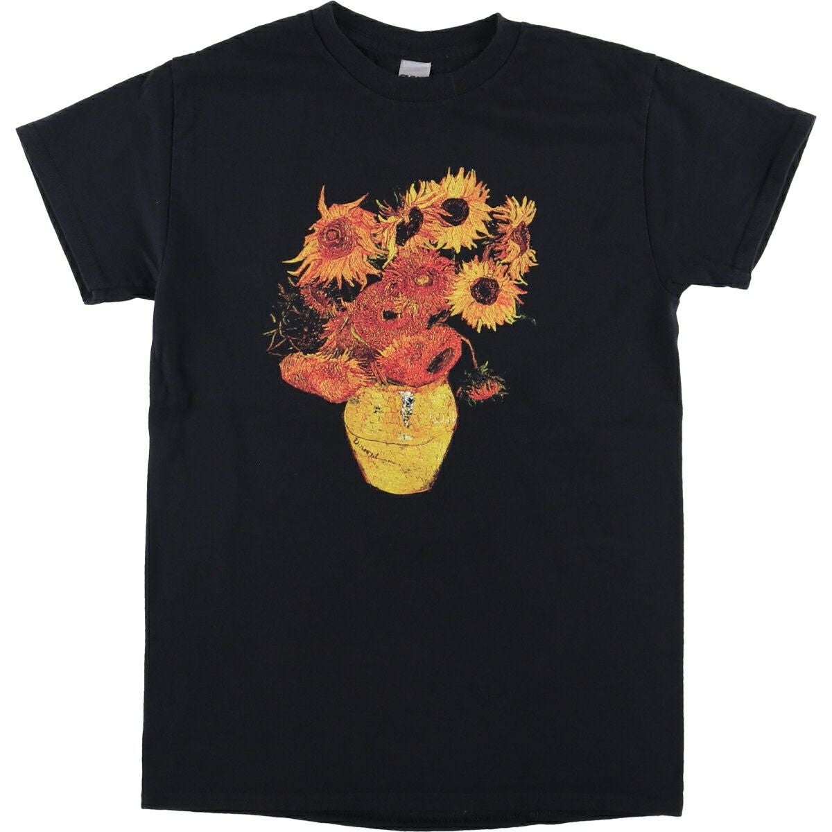 古着 ギルダン GILDAN VINCENT VAN GOGH ゴッホ ひまわり 花柄 アートT