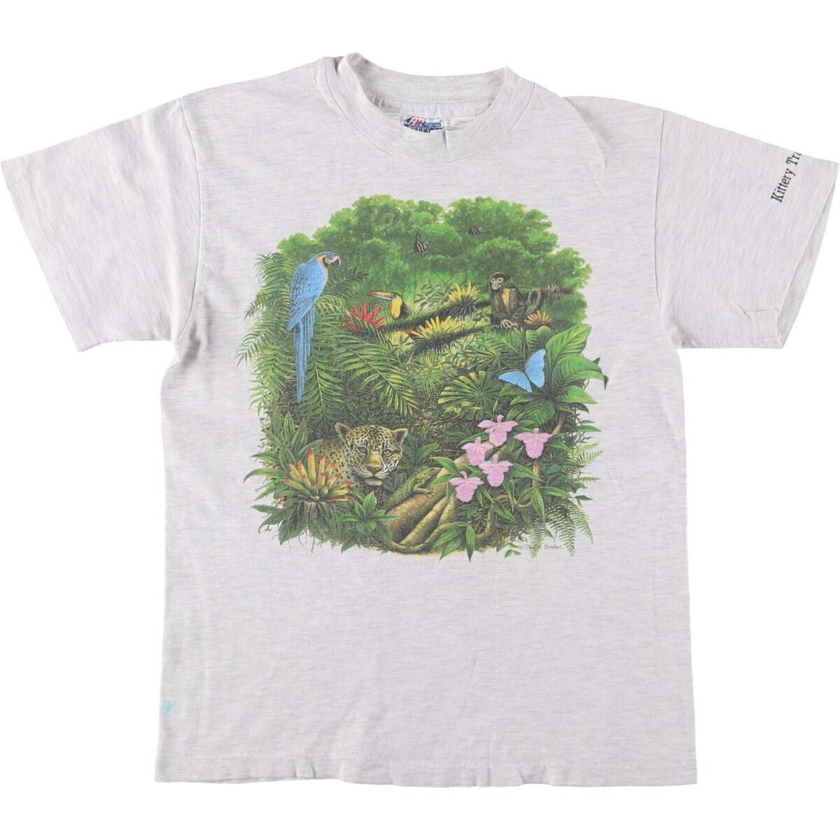 古着 80年代 ヘインズ Hanes 100% COTTON 青タグ ゴリラ柄 アニマルTシャツ USA製 レディースM相当 ヴィンテージ/eaa635578 古着 80年代 ヘインズ Hanes 100% COTTON 青タグ ゴリラ柄 アニマルT