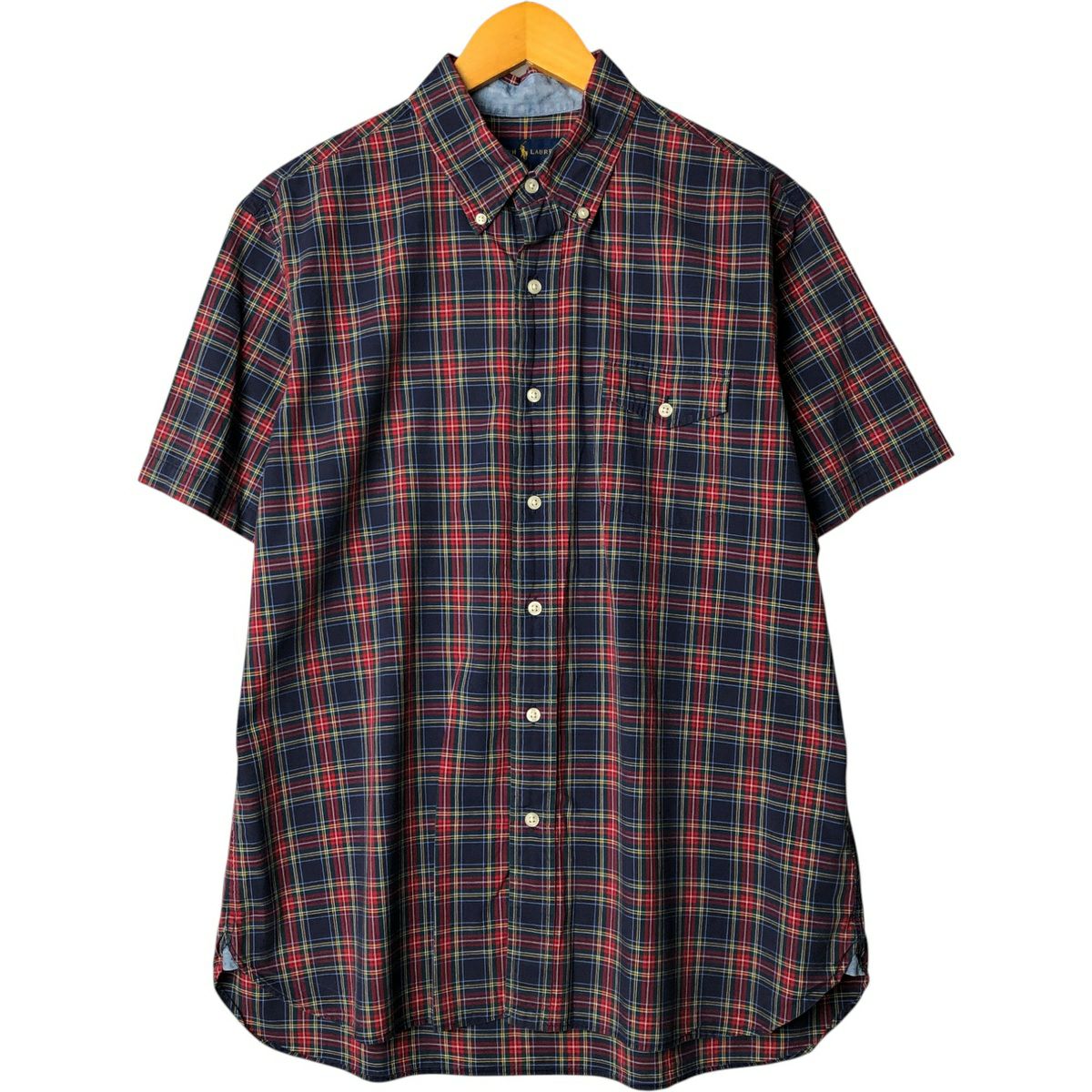 古着 ラルフローレン Ralph Lauren ANDY CAMP パッチワーク 半袖