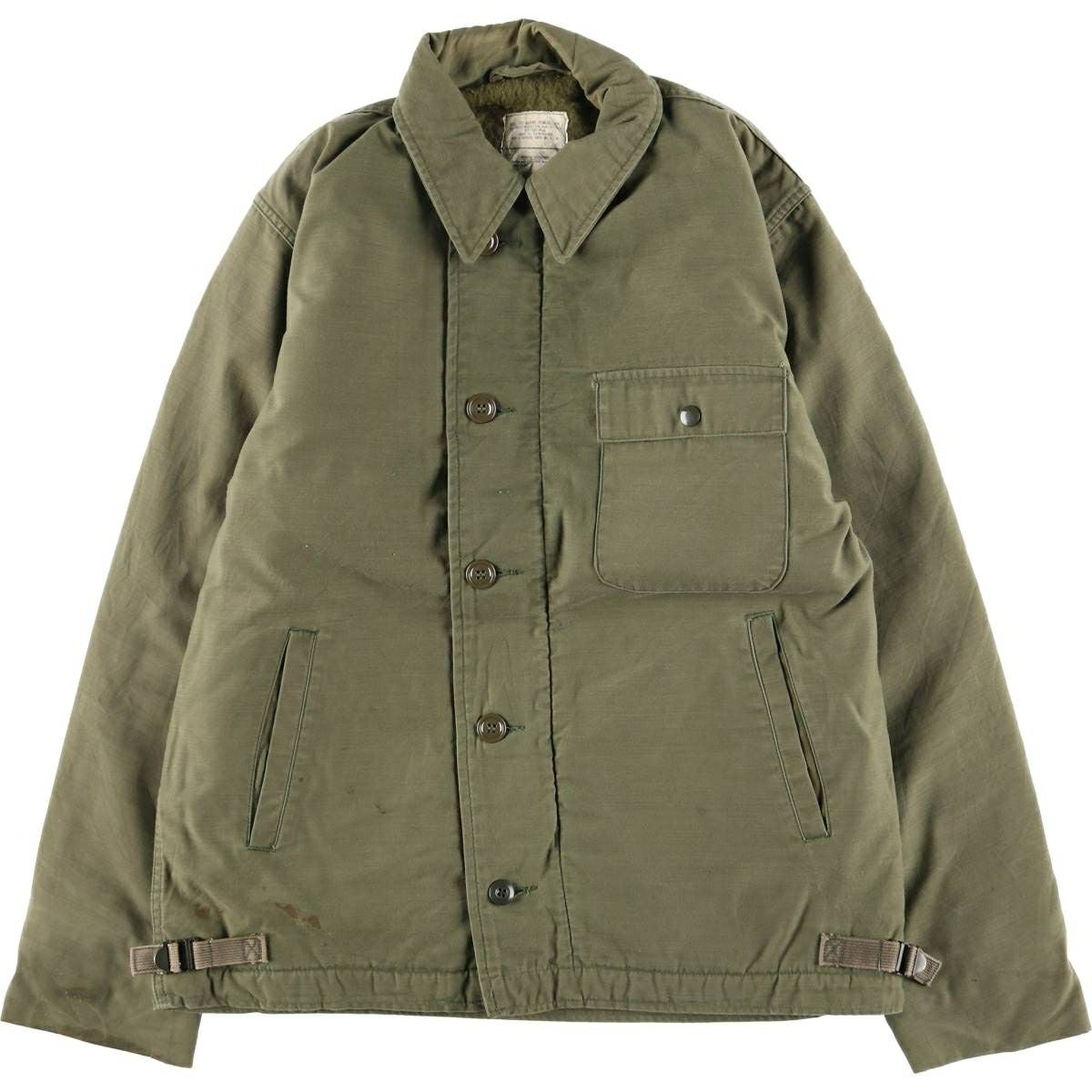 古着 00年代 米軍実品 中綿入り ミリタリー デッキジャケット シップ