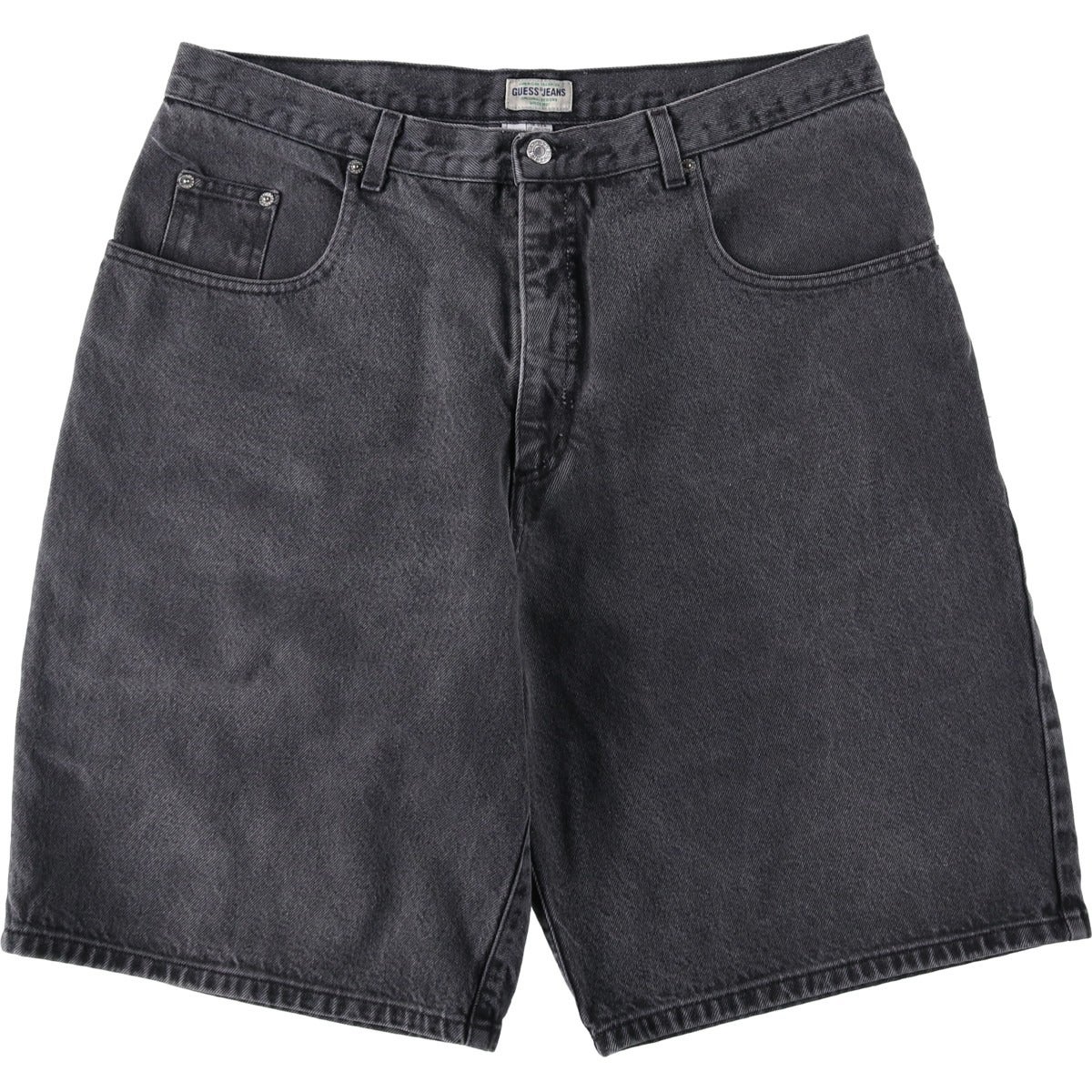 古着 90年代 ゲス Guess JEANS ブラックデニムショーツ ハーフパンツ