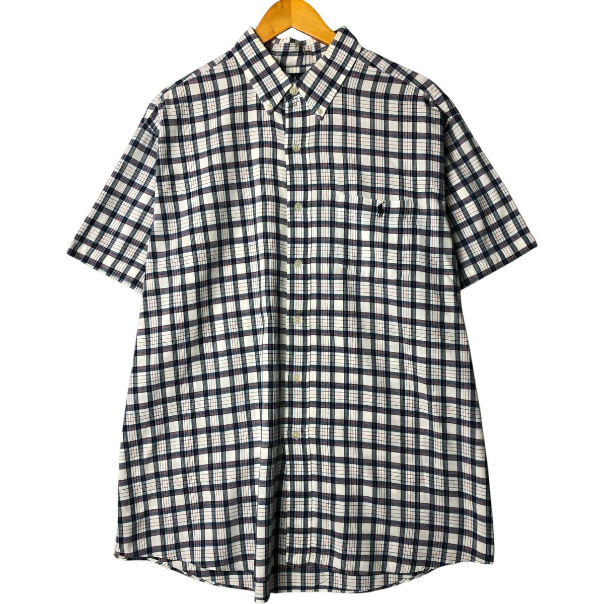 古着 ラルフローレン Ralph Lauren ANDY CAMP パッチワーク 半袖