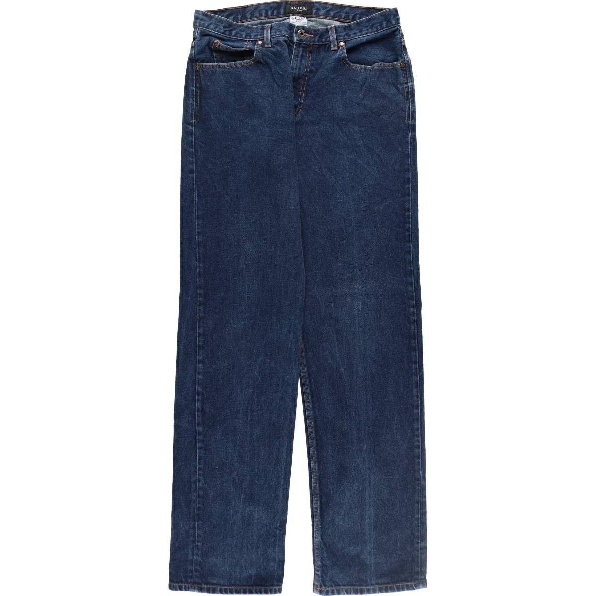 古着 90年代 ゲス Guess JEANS ストレートデニムパンツ USA製 メンズ