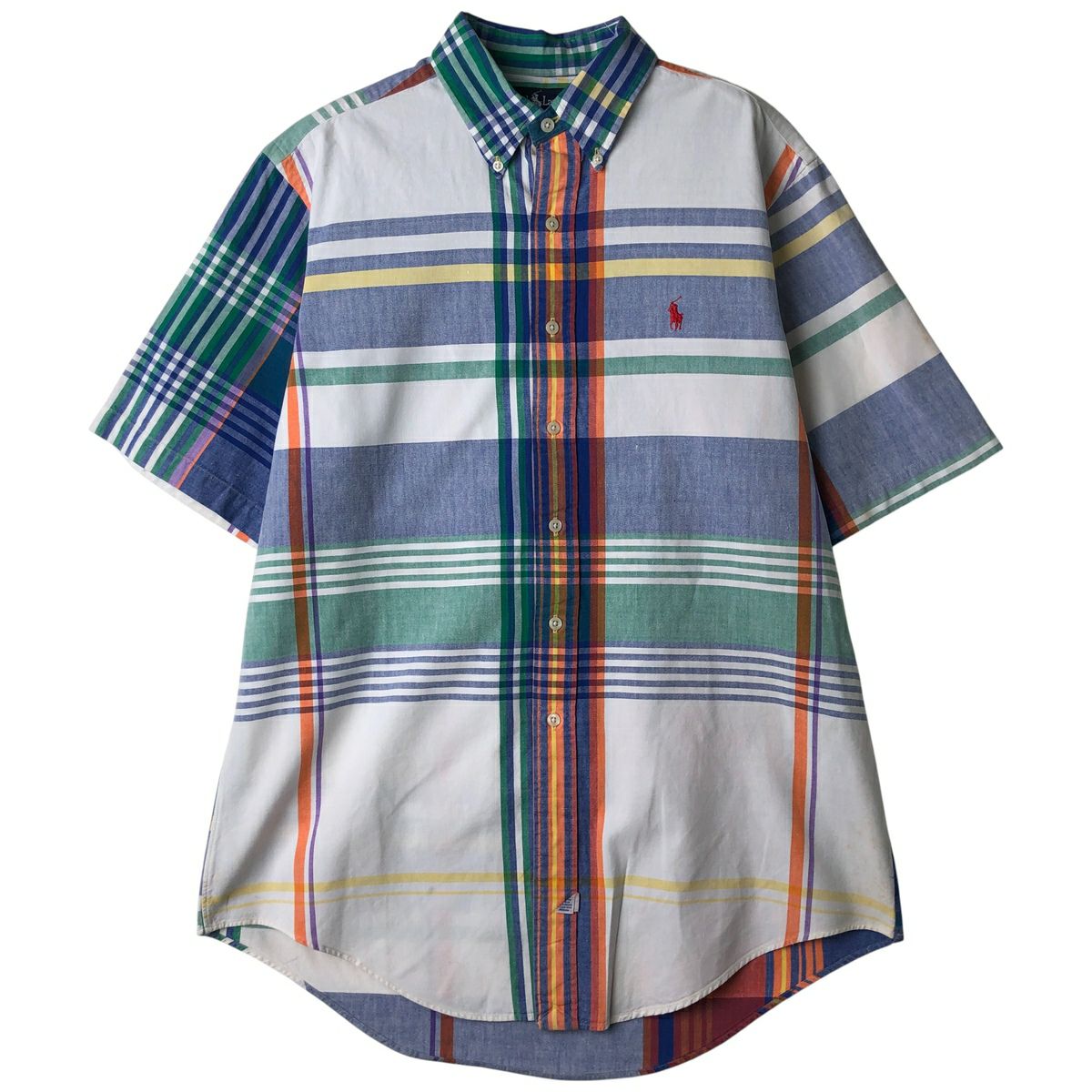 古着 ラルフローレン Ralph Lauren BIG SHIRT 半袖 ボタンダウン