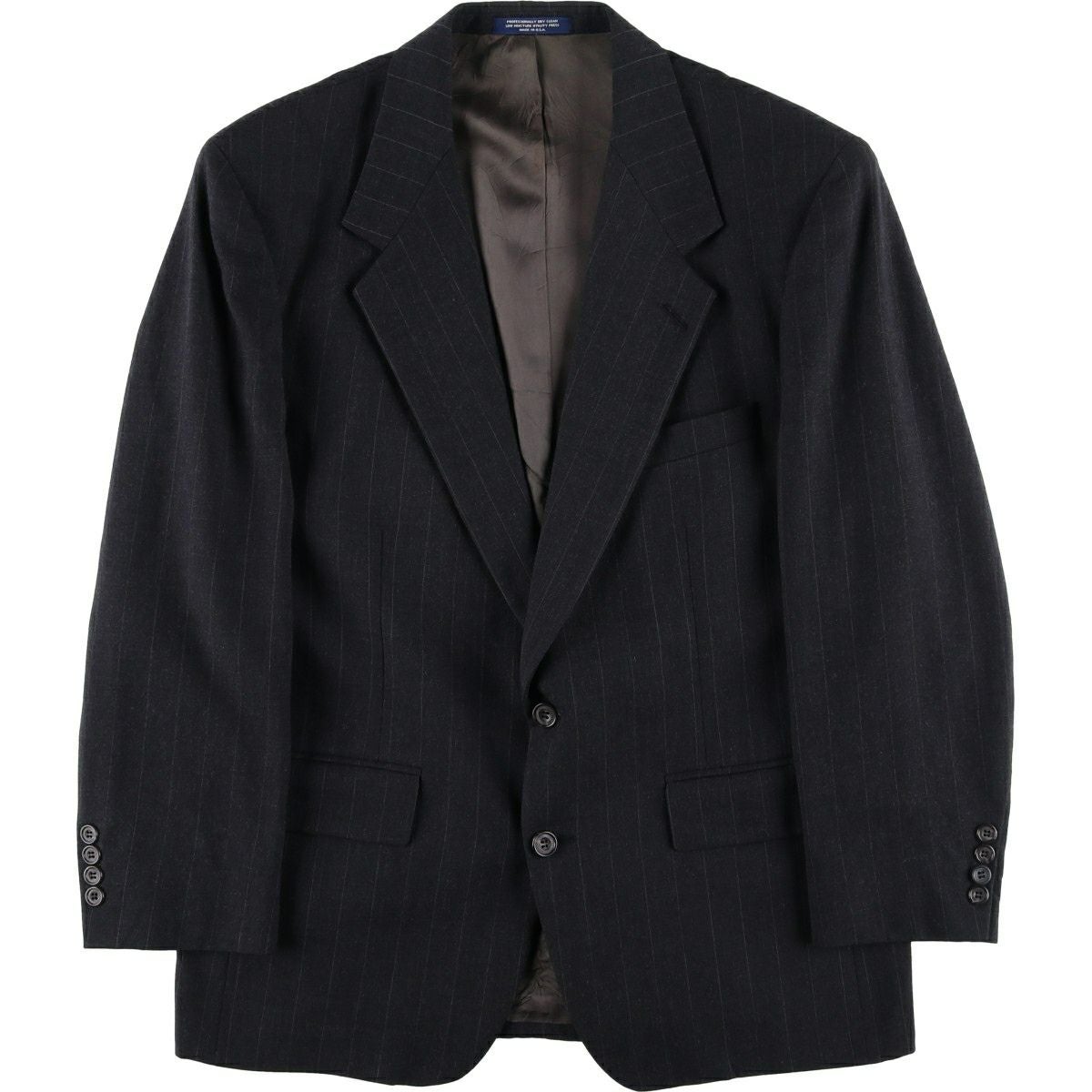 古着 Bloomingdales the mens store ストライプ柄 ヘリンボーン ウール
