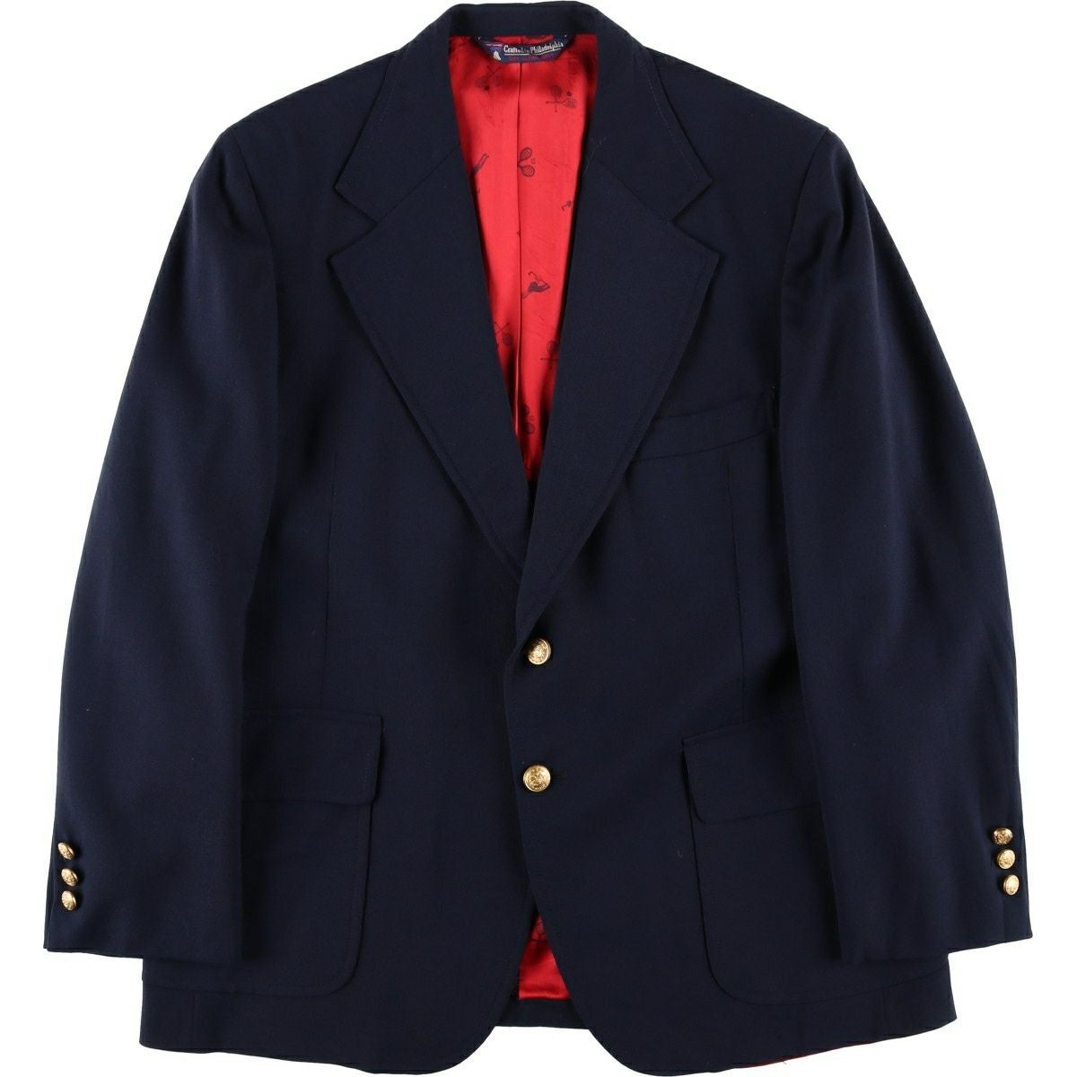 古着 セントマイケル ST MICHAEL 紺ブレザー テーラードジャケット