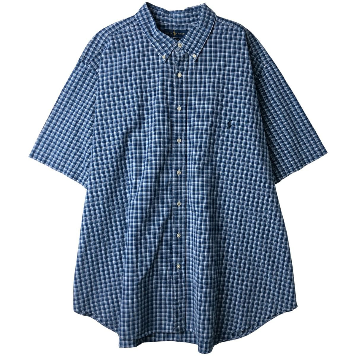 古着 ラルフローレン Ralph Lauren BIG SHIRT 半袖 ボタンダウン