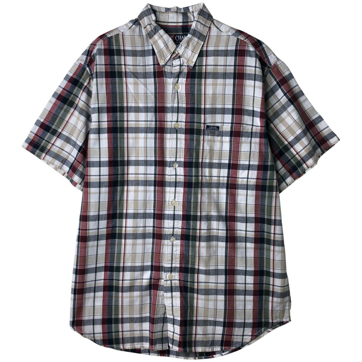 古着 ラルフローレン Ralph Lauren CHAPS チャップス 半袖 ボタン