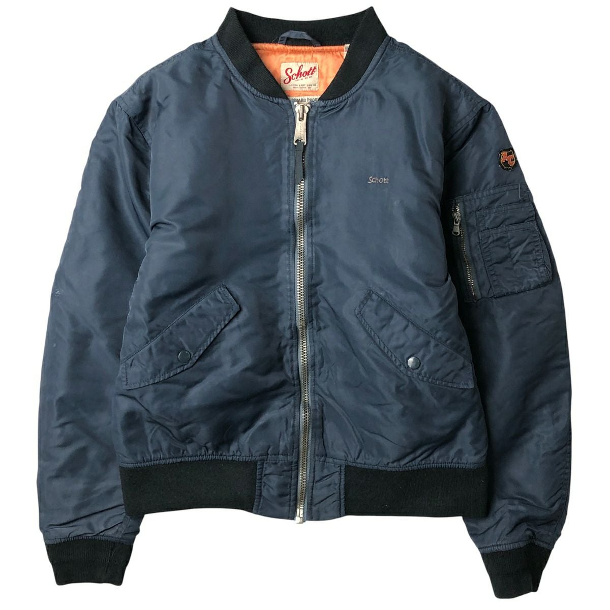 古着 90年代 民間品 ショット SCHOTT AMERICAN COLLEGE MA-1タイプ