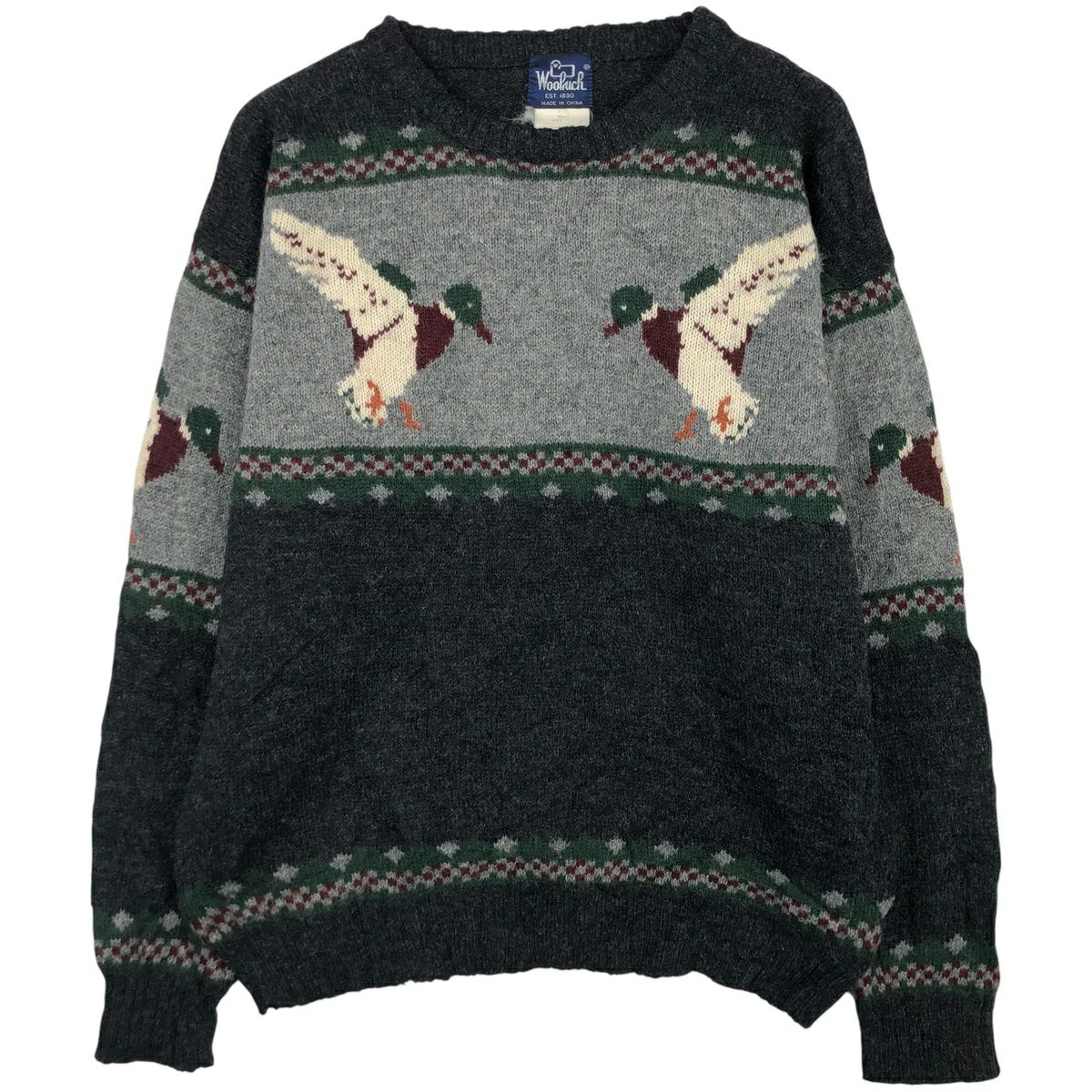 古着 80年代 ウールリッチ WOOLRICH 総柄 ネイティブ柄 ウール