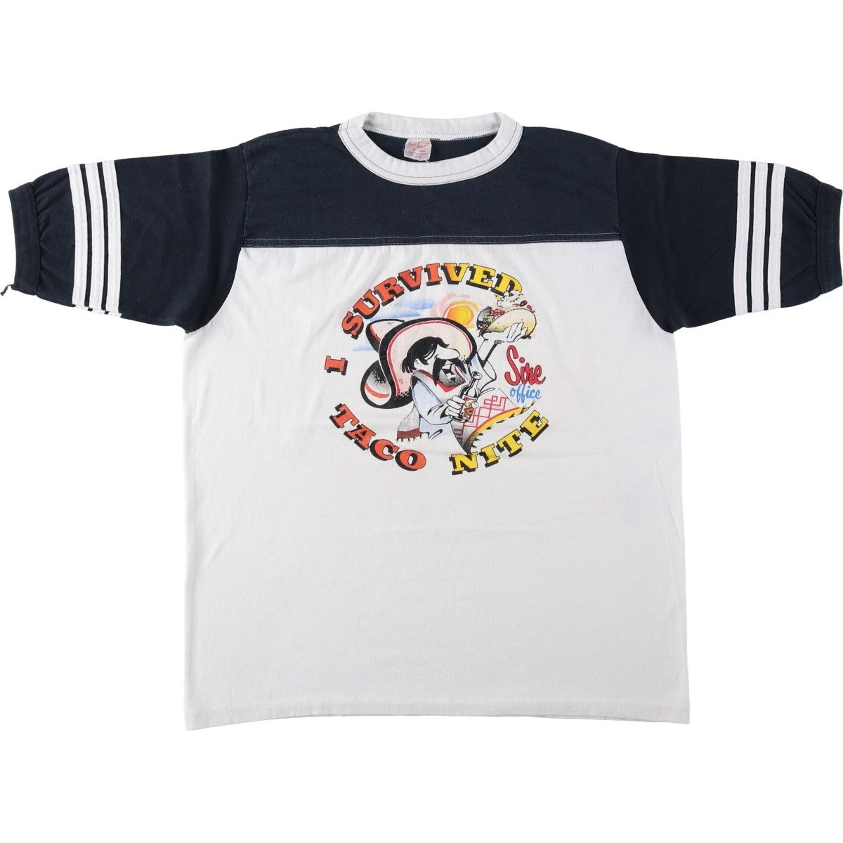 古着 90年代 DIAMOND 五分袖 フットボールTシャツ USA製 メンズL相当