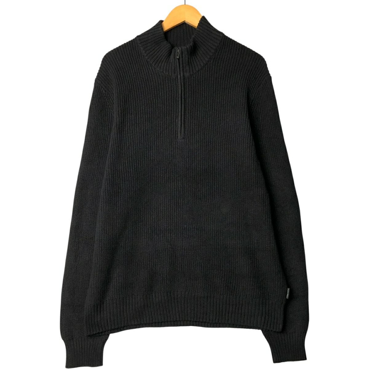 古着 カルバンクライン Calvin klein 鹿の子 ハーフジップスウェット