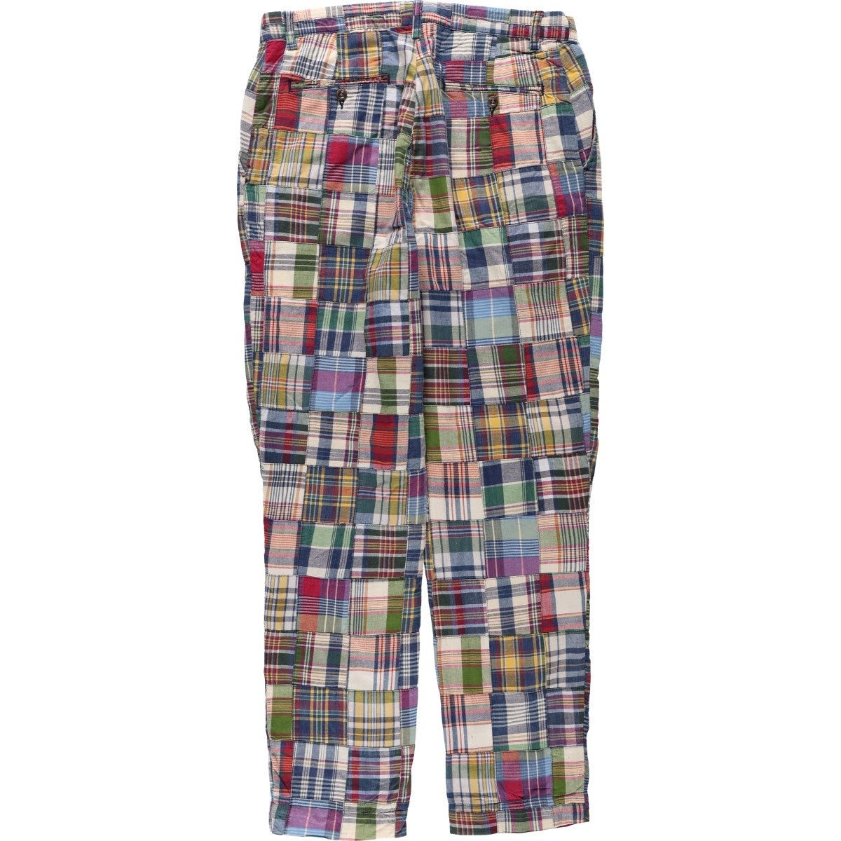 古着 ラルフローレン Ralph Lauren POLO by Ralph Lauren パッチワーク チェック柄 コットン スラックスパンツ メンズw34相当/eaa664065 古着 ラルフローレン Ralph Lauren POLO by Ralph Lauren パッチワーク