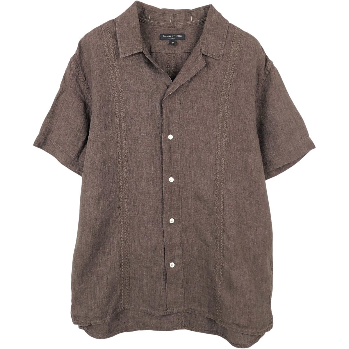 古着 00年代 バナナリパブリック BANANA REPUBLIC ストライプ柄 半袖