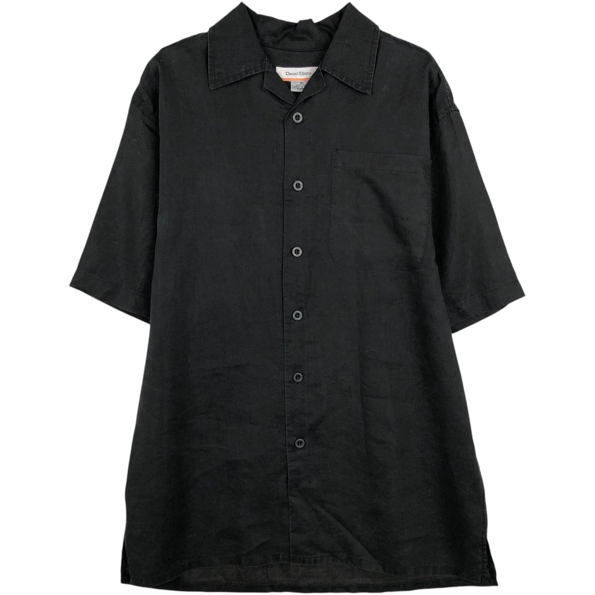 古着 Island Shores 半袖 オープンカラー シルクシャツ ボックスシャツ