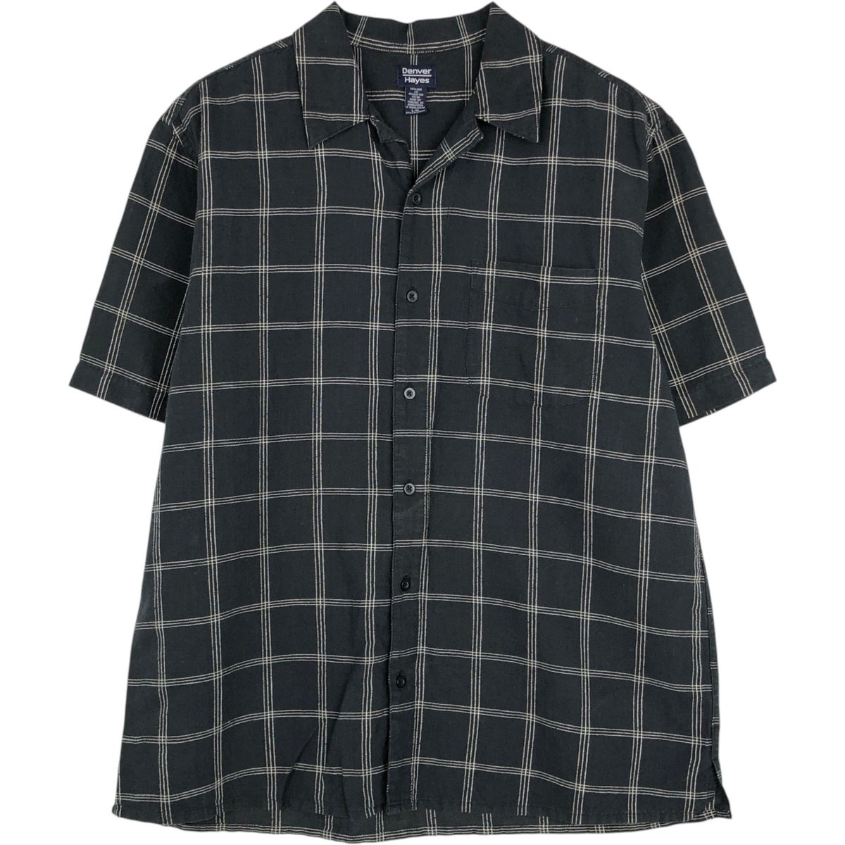 古着 モッシモ MOSSIMO 総柄 シアサッカー 半袖 オープンカラー
