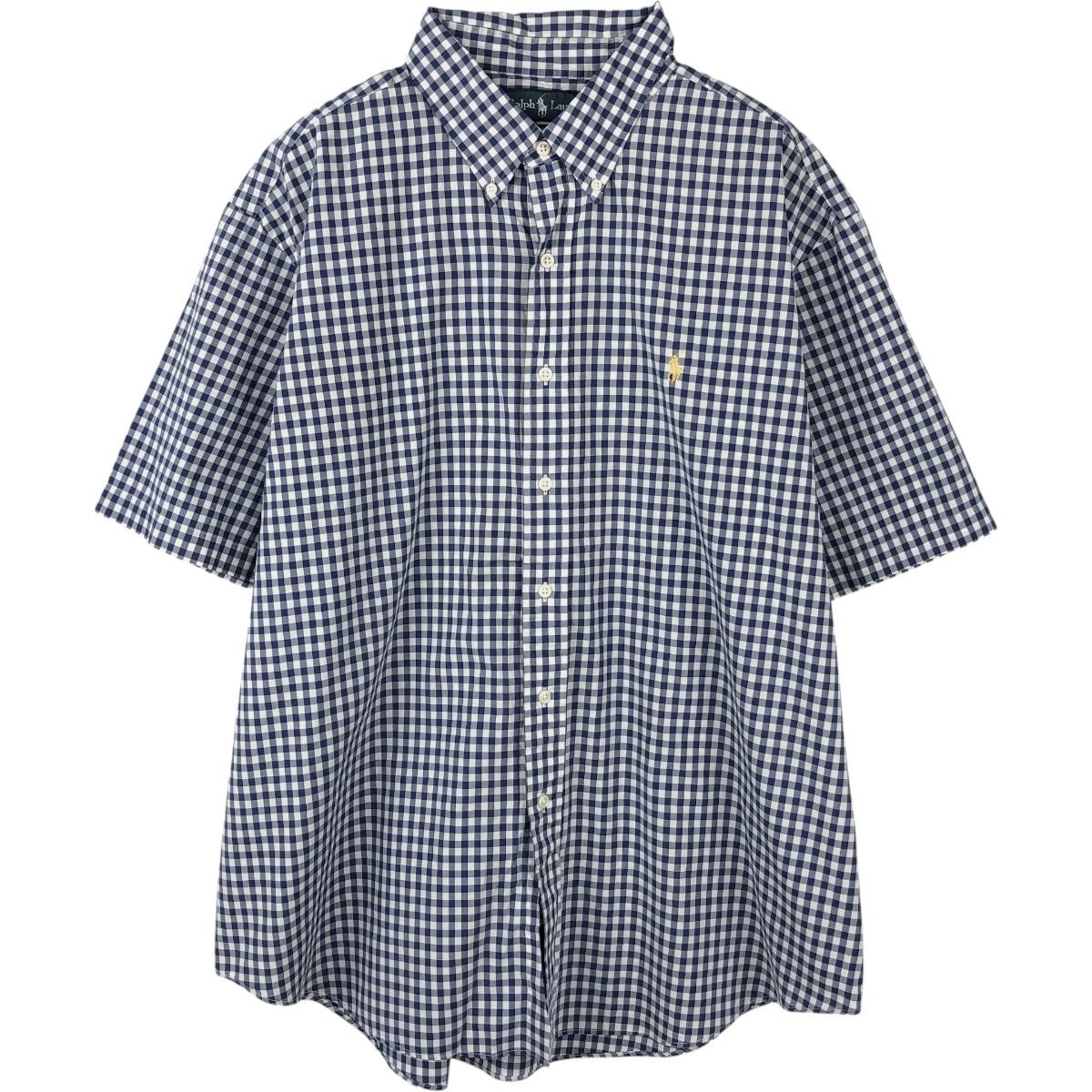 古着 ラルフローレン Ralph Lauren CUSTOM FIT ギンガムチェック 半袖