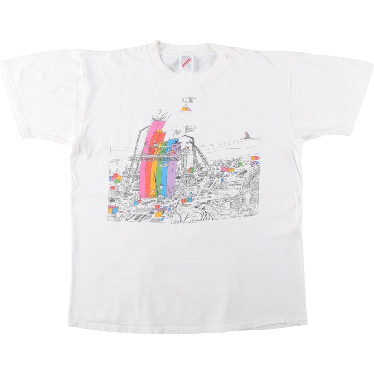 古着 90年代 ジャージーズ Jerzees プリントTシャツ USA製 メンズL相当