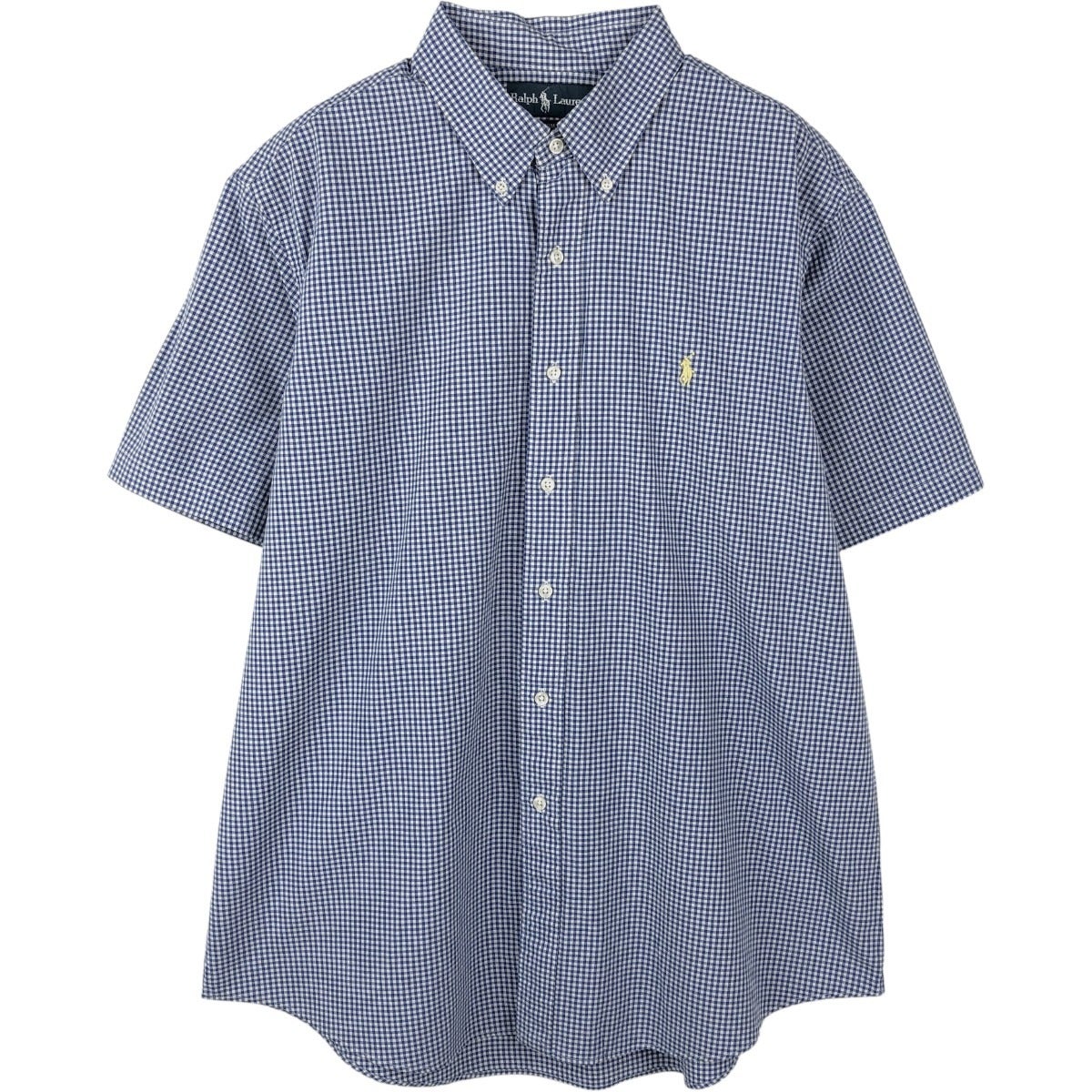 古着 ラルフローレン Ralph Lauren CUSTOM FIT ギンガムチェック 半袖