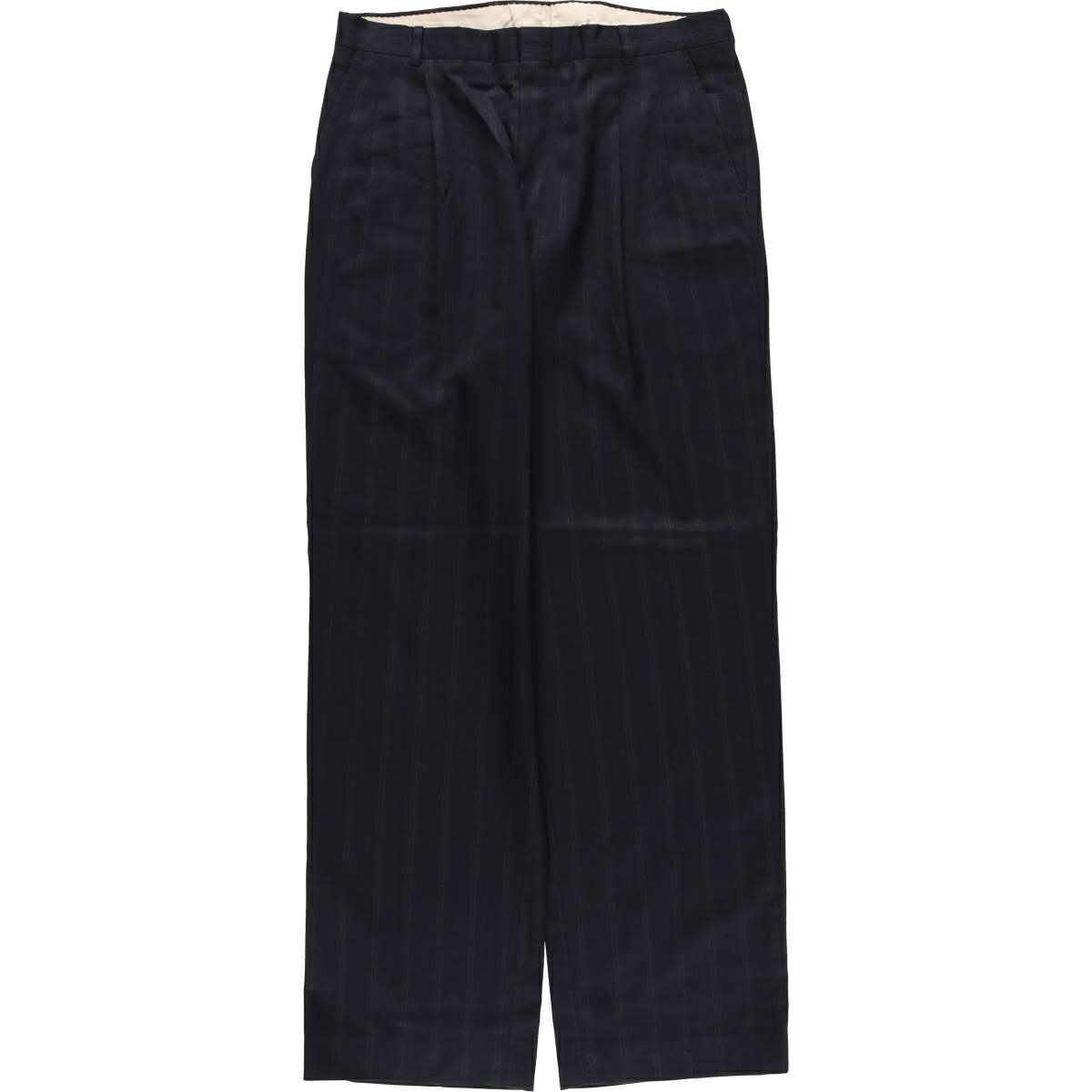 80s SITY STREETS USA製 ツータック スラックス W34L30 古着 ～90年代 CITY STREETS ツータック スラックスパンツ メンズw30