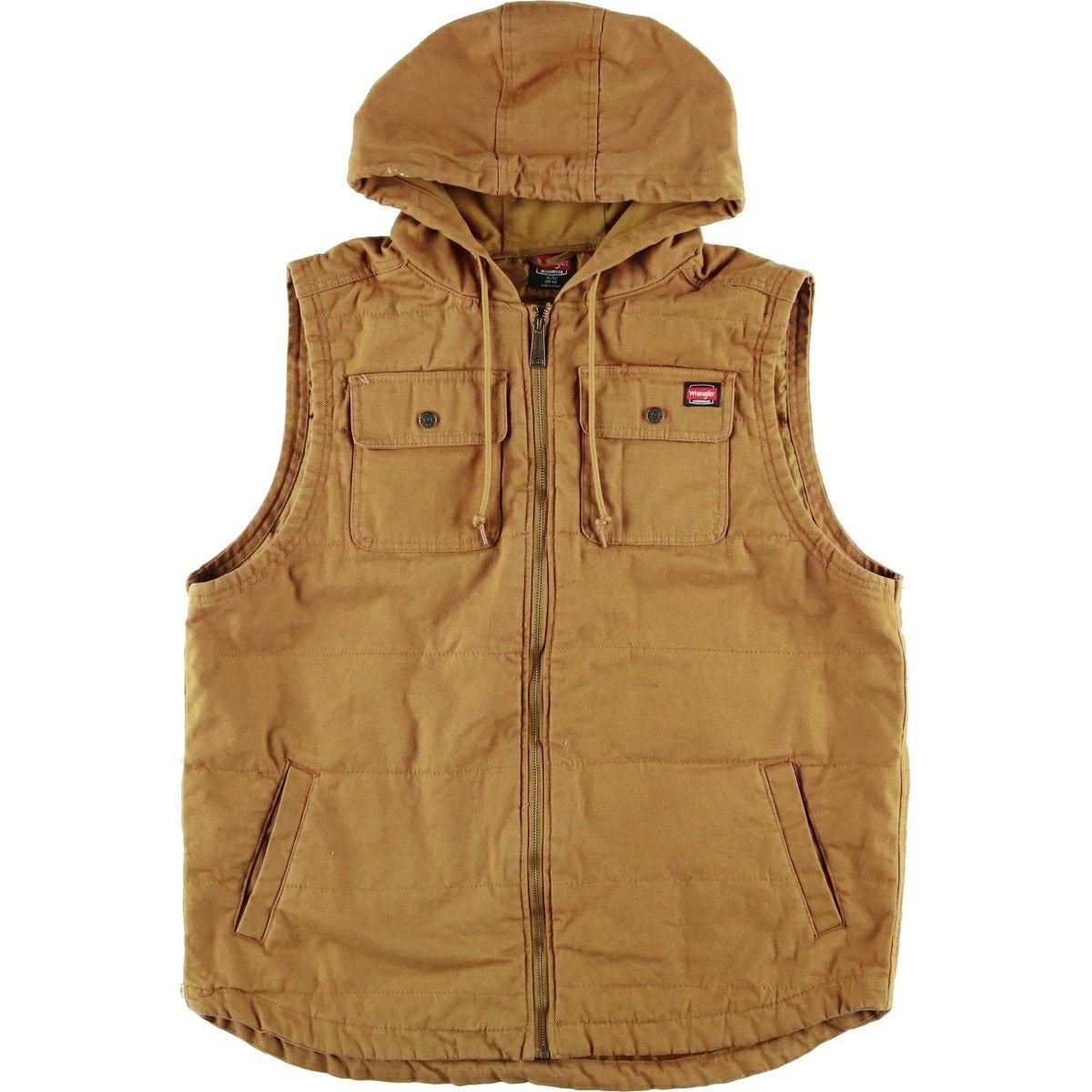 【Wrangler】 70s ラングラー 中綿ベスト USA製 ヴィンテージ 古着 ラングラー Wrangler WORKWEAR 中綿入り フード付き ダックベスト