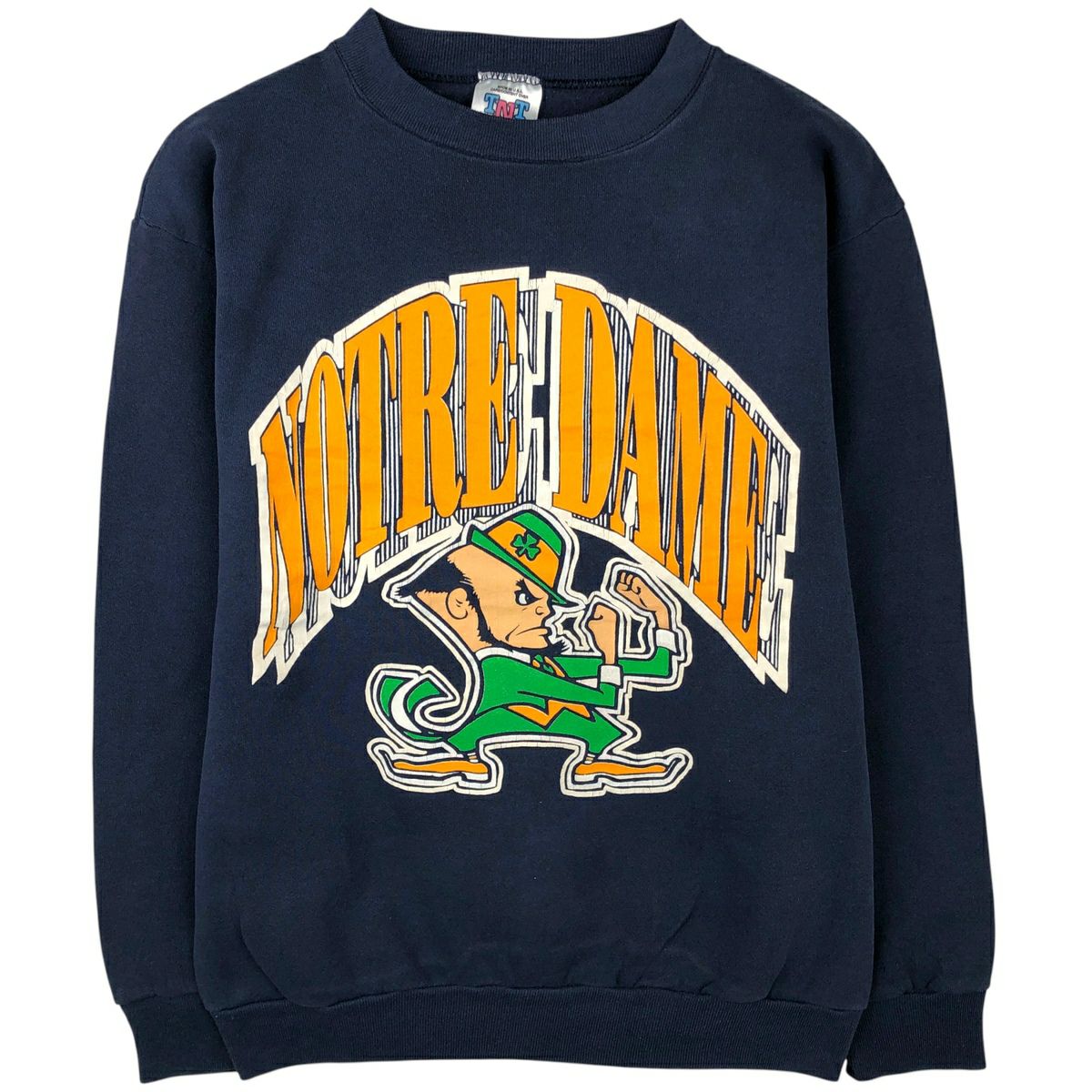 古着 ChampKnit Hanes ヘインズ プリント FIGHTIN' IRISH ノートルダム大学 ファイティングアイリッシュ カレッジ キャラクタースウェットシャツ トレーナー USA製 メンズM相当/eaa458888 古着 ChampKnit Hanes ヘインズ プリント FIGHTIN IRISH ノートルダム