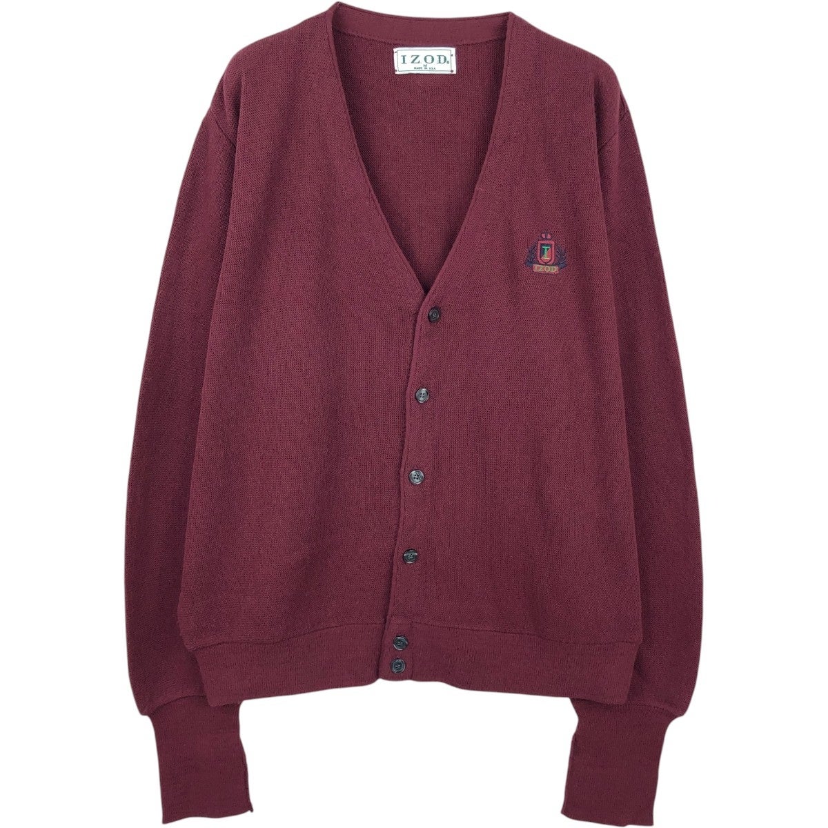 古着 90年代 ラコステ LACOSTE IZOD アクリルニットカーディガン USA製