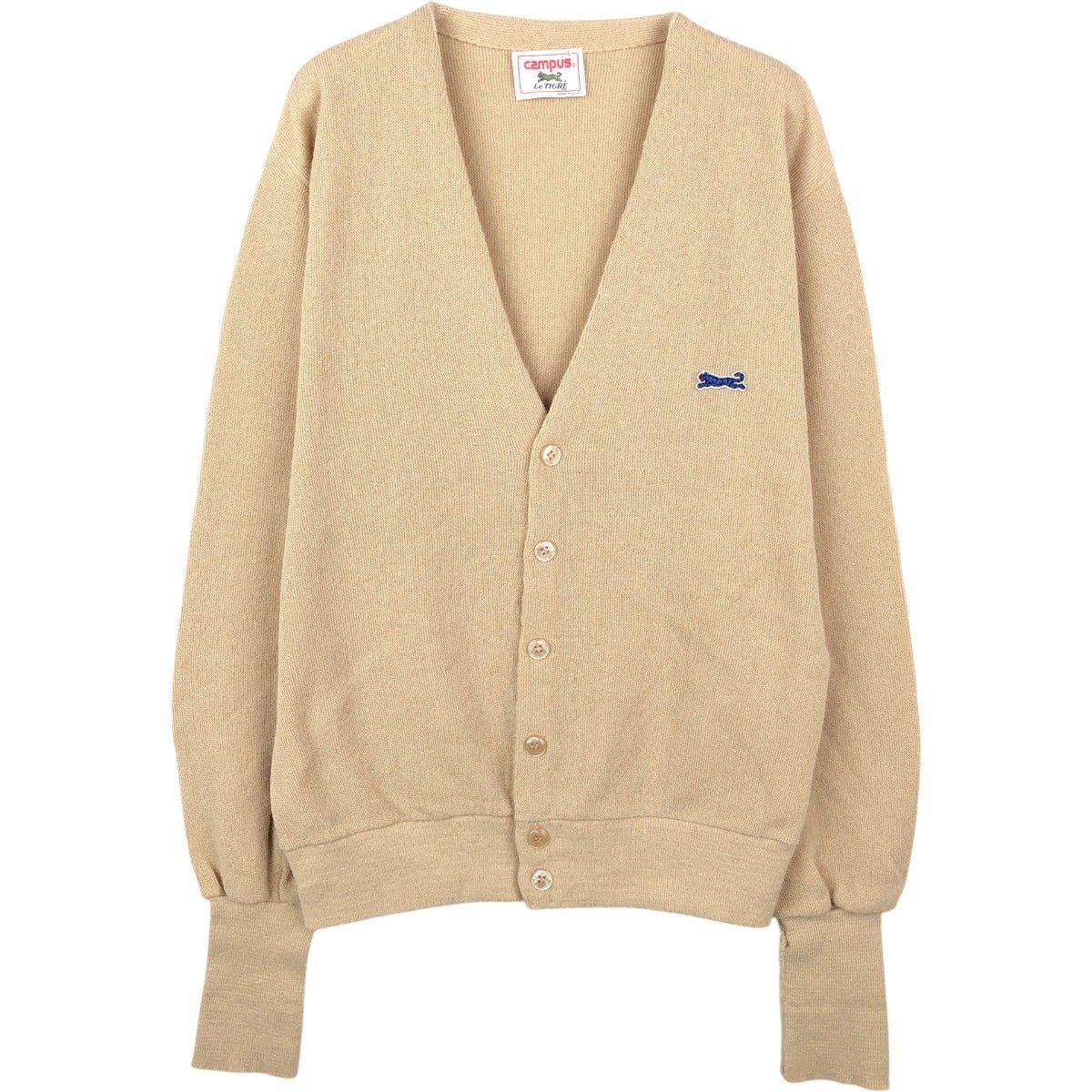 古着 80年代 キャンパス CAMPUS Le TIGR'E アクリルニットカーディガン