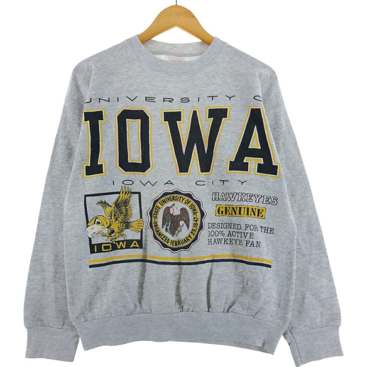 古着 80年代 SPORTSWEAR IOWA アイオワ大学 カレッジスウェットシャツ トレーナー USA製 メンズL相当 ヴィンテージ /eaa542551 古着 80年代 SPORTSWEAR IOWA アイオワ大学 カレッジスウェットシャツ