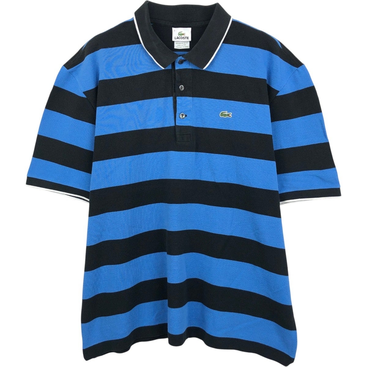 古着 ラコステ LACOSTE マルチボーダー 半袖 ボーダー ポロシャツ