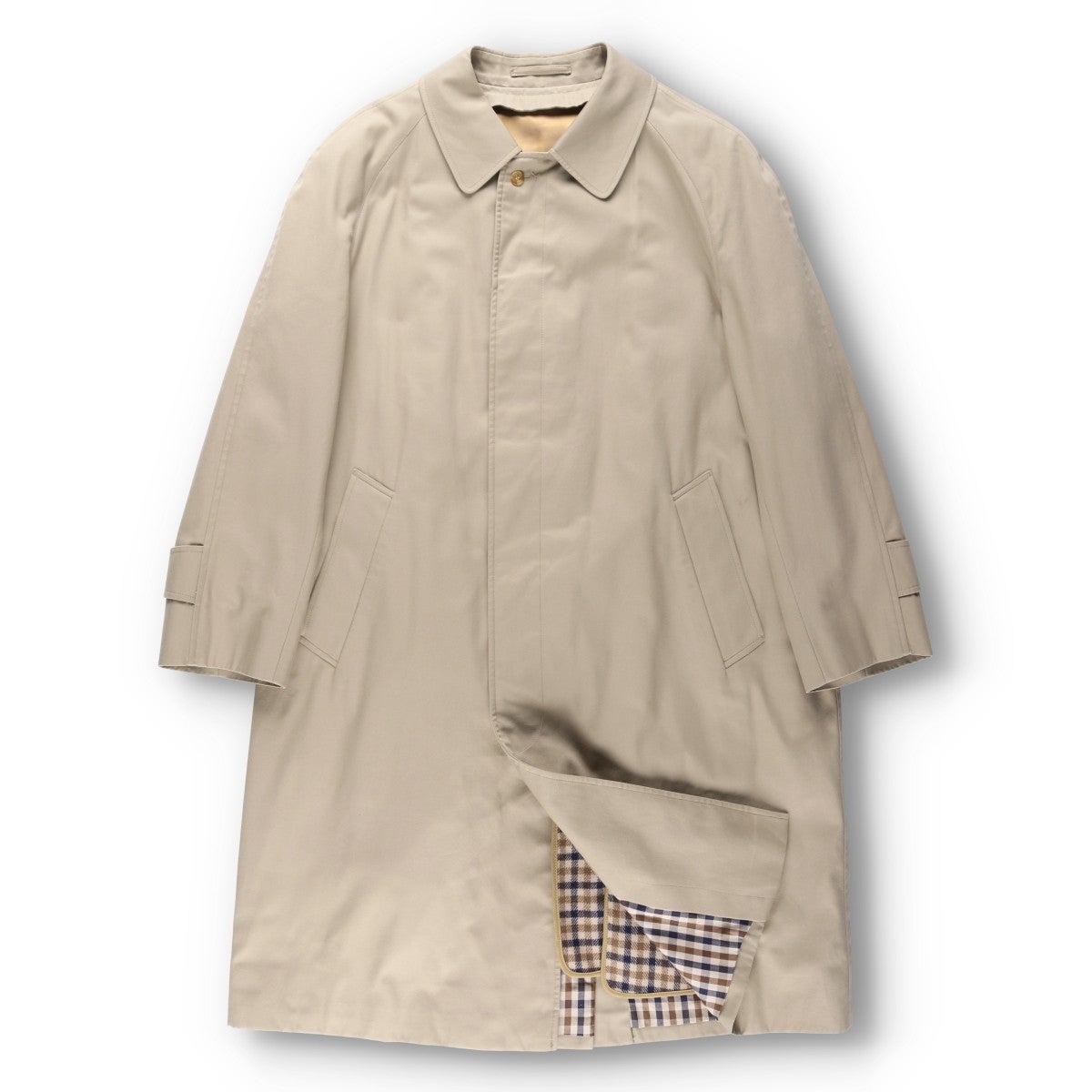 古着 アクアスキュータム Aquascutum AQUA5 ステンカラーコート バルマ