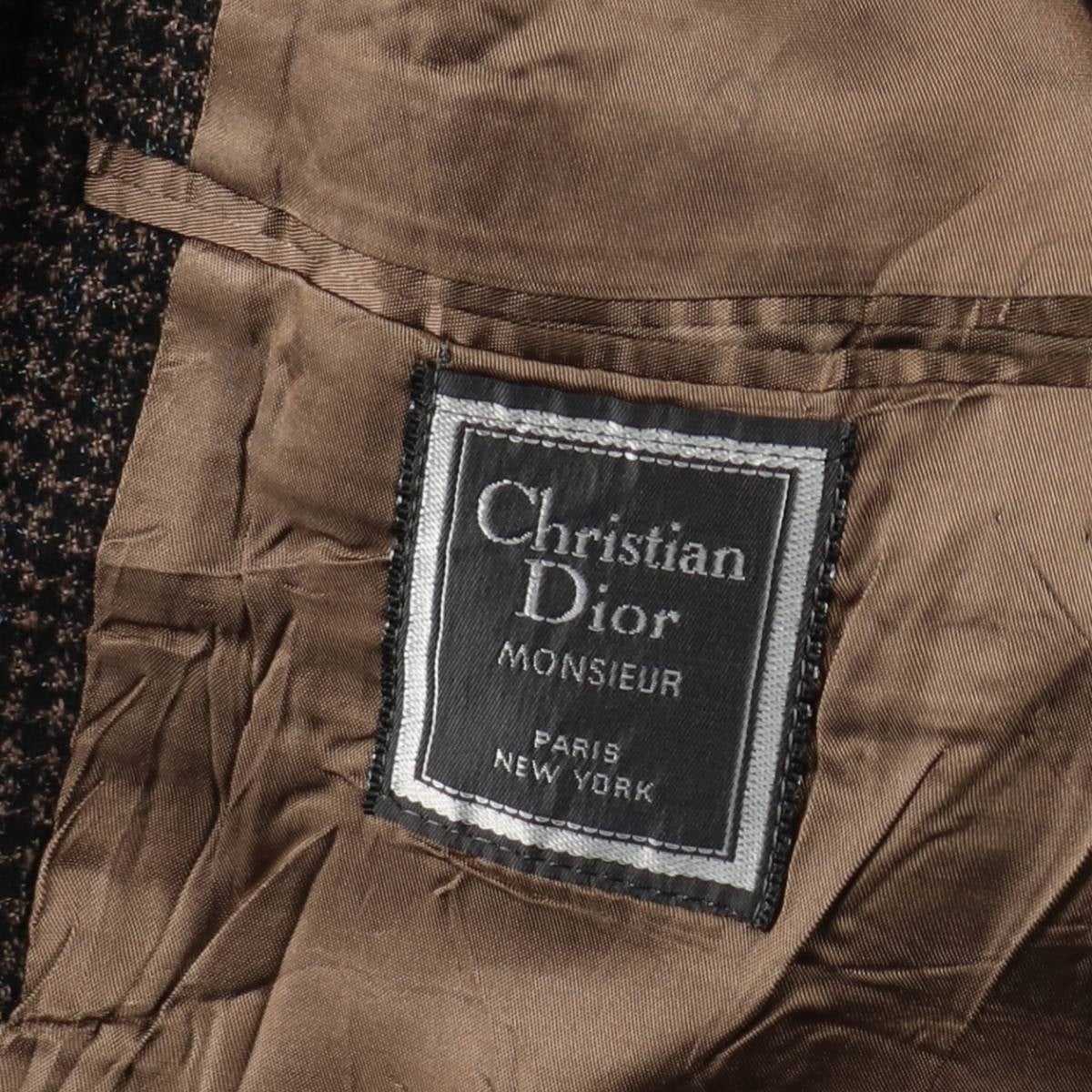 古着 クリスチャンディオール Christian Dior MONSIEUR 千鳥格子柄