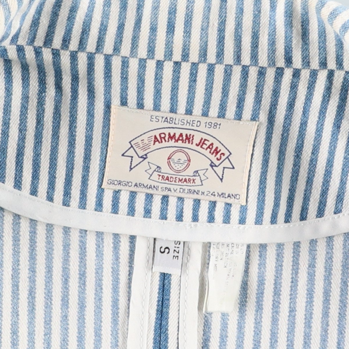 古着 90年代 ジョルジオアルマーニ Giorgio Armani JEANS ストライプ柄