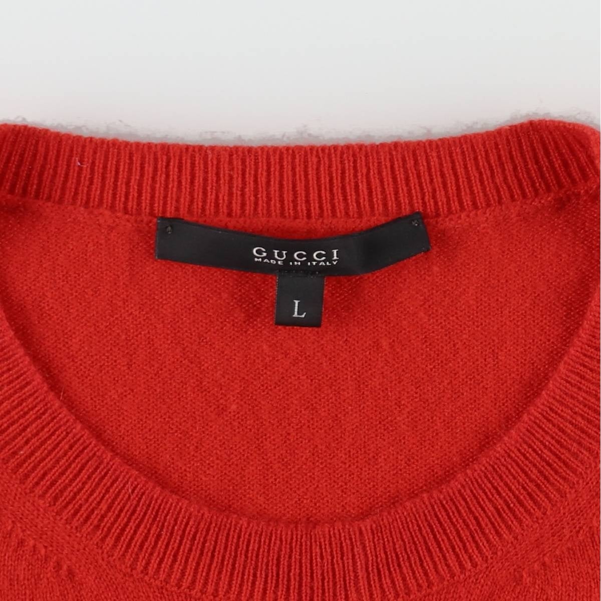 古着 グッチ GUCCI カシミアニットセーター イタリア製 メンズL相当