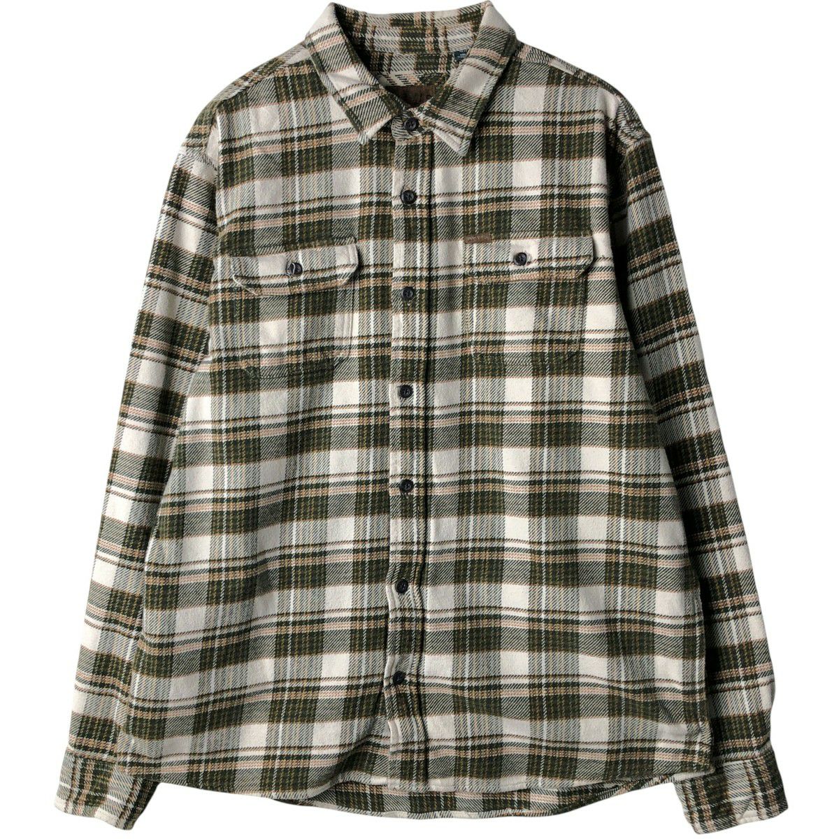 古着 MOOSE CREEK オンブレチェック 長袖 ヘビーネルチェックシャツ メンズXL相当/eaa593147 古着 MOOSE CREEK オンブレチェック 長袖 ヘビーネルチェックシャツ