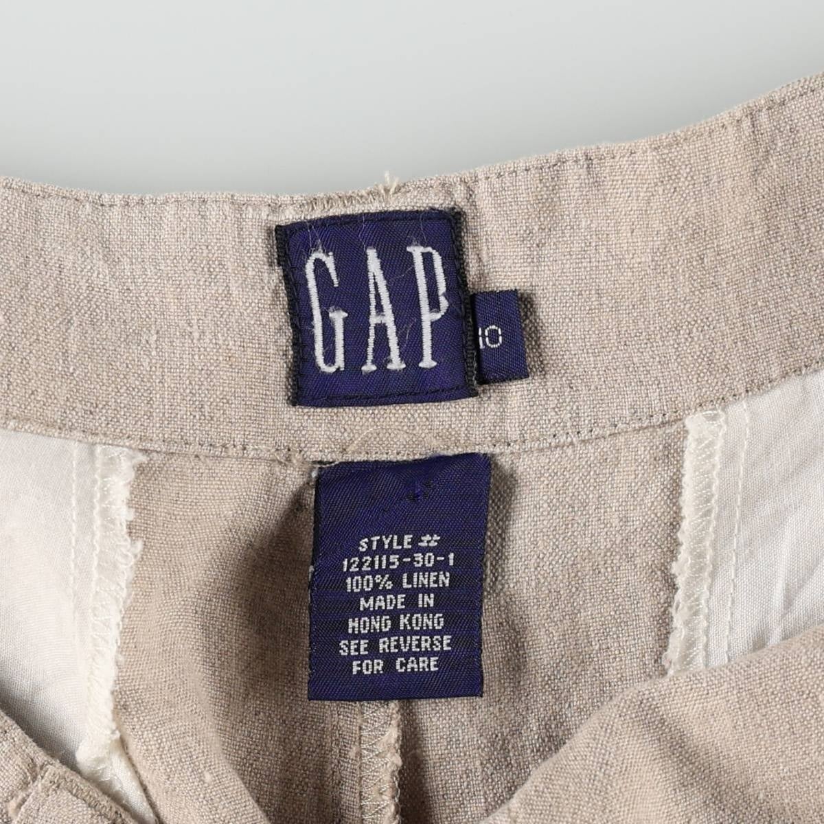 古着 90年代 ギャップ GAP オールドギャップ ワンタック リネンパンツ
