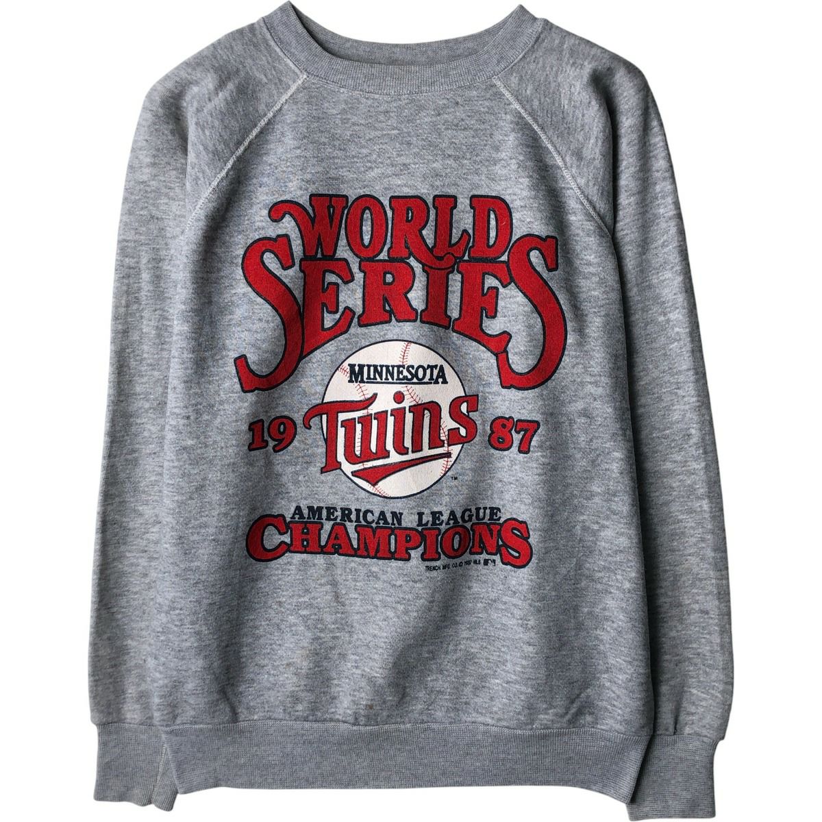 古着 80年代 チャンピオン Champion トリコタグ MLB MINNESOTA TWINS ミネソタツインズ プリントスウェットシャツ トレーナー USA製 メンズM相当 ヴィンテージ/eaa458885 古着 80年代 チャンピオン Champion トリコタグ MLB MINNESOTA TWINS